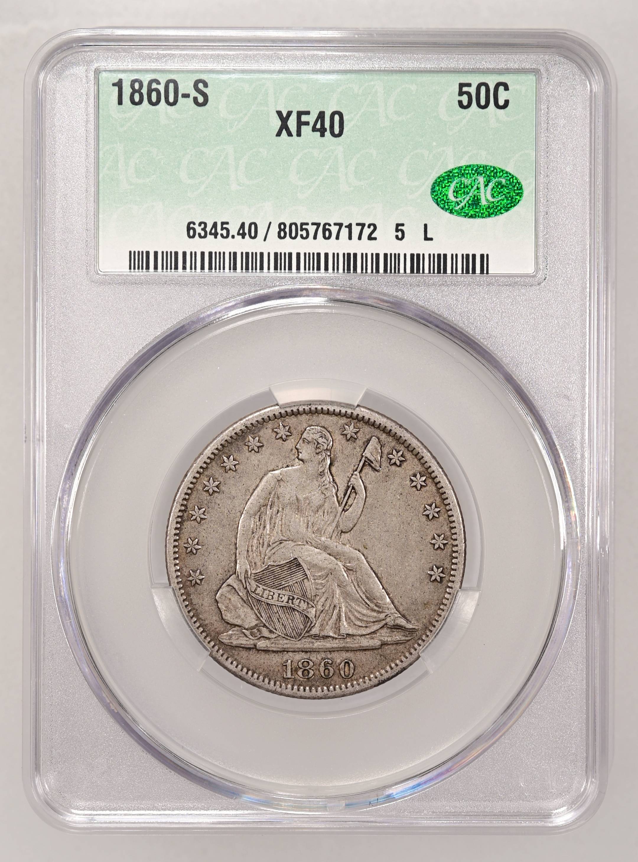 1860-S 50c MS