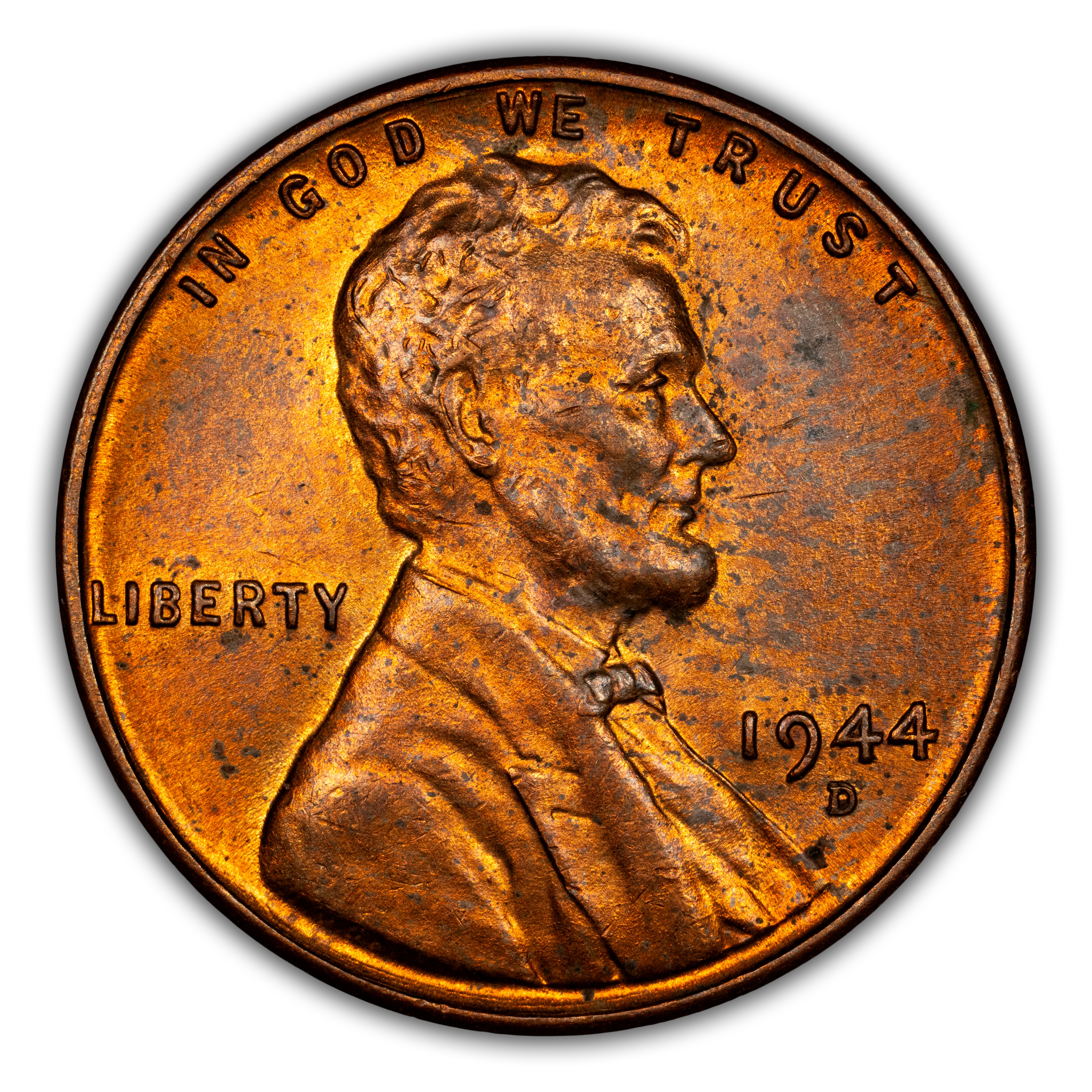 1944-D/D 1c Repunched Mintmark, FS-502 MS RB