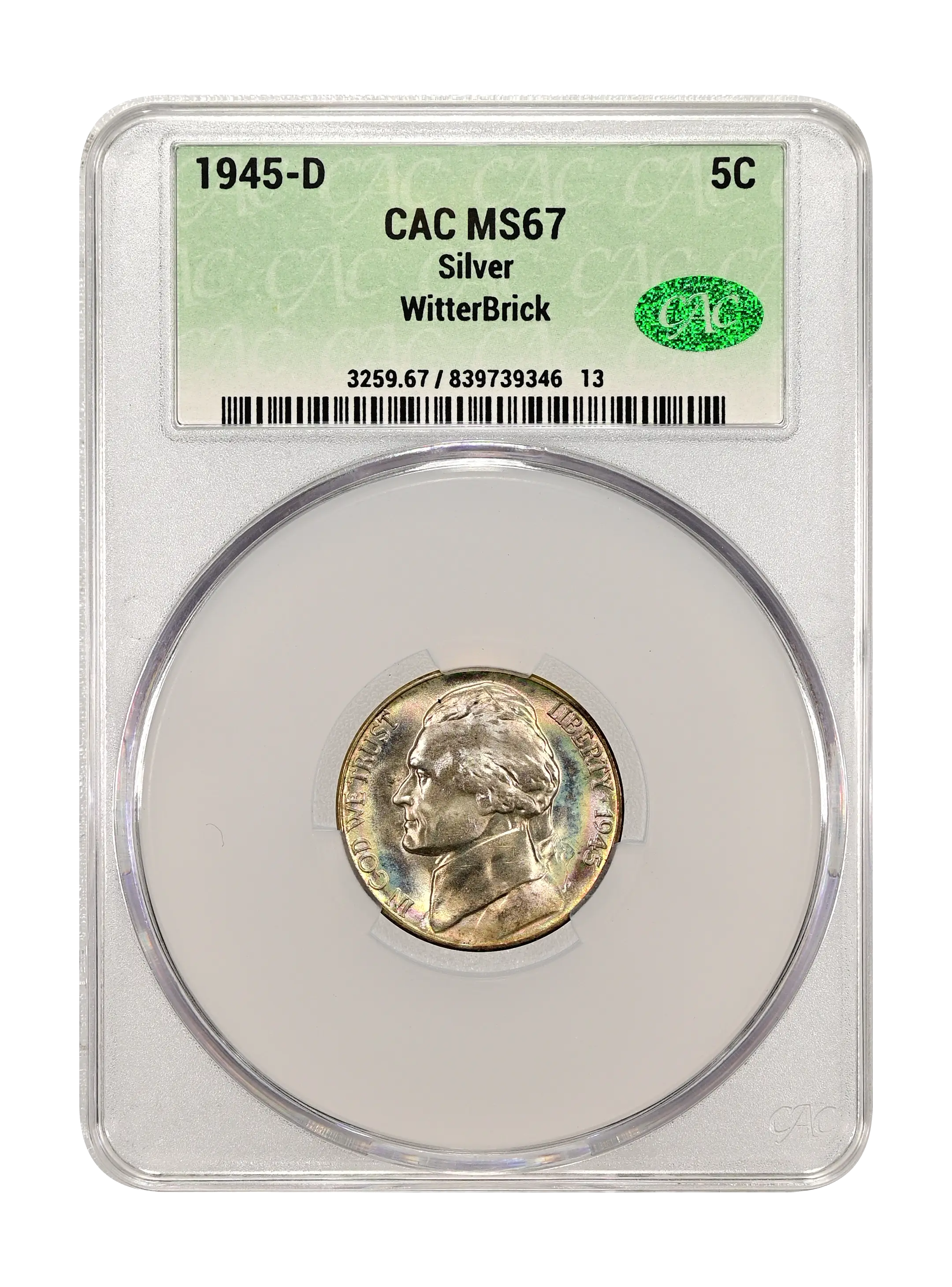 1945-D 5c Silver MS