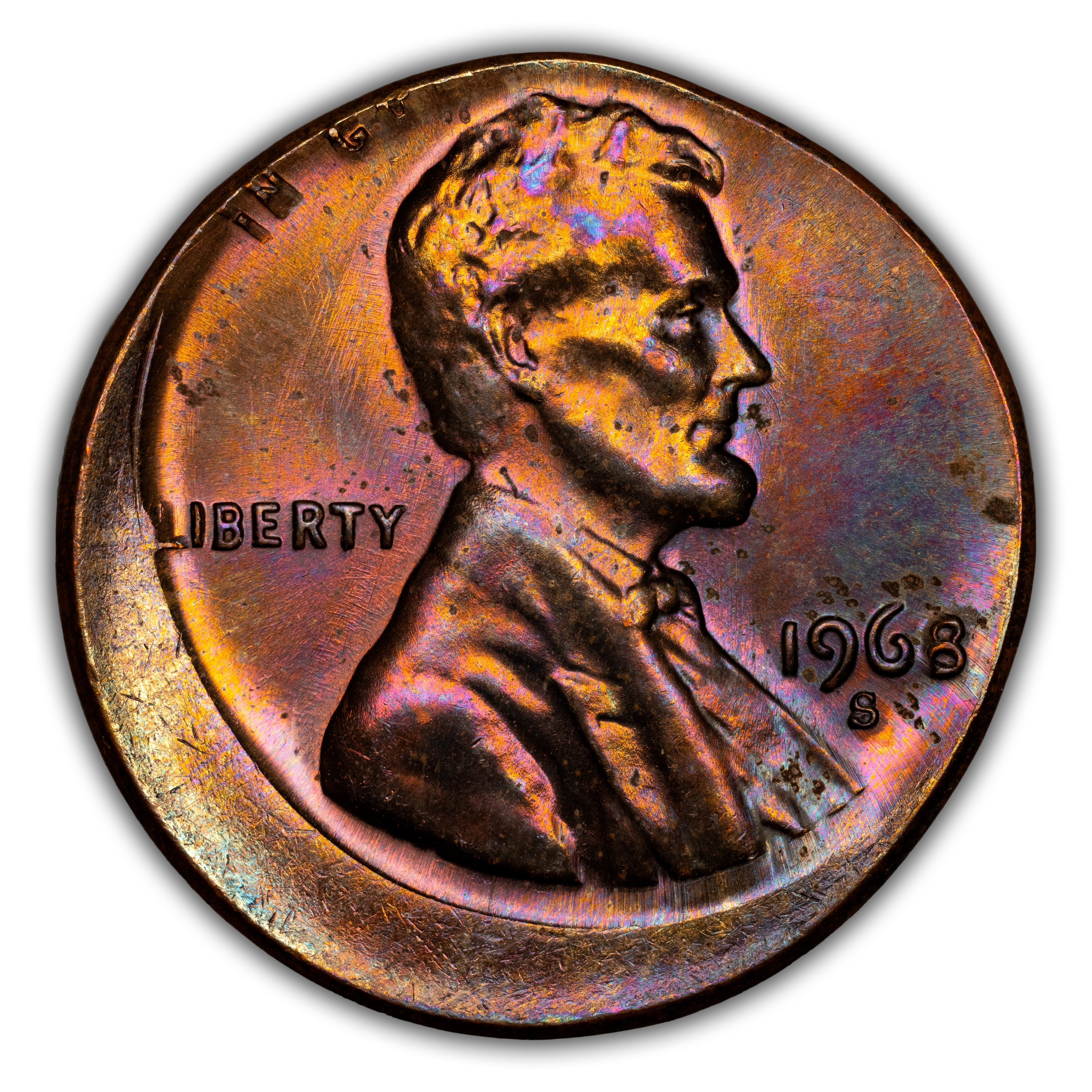 1968 D Lincoln Penny Memorial Reverse Doubled Die Reverse FS 801