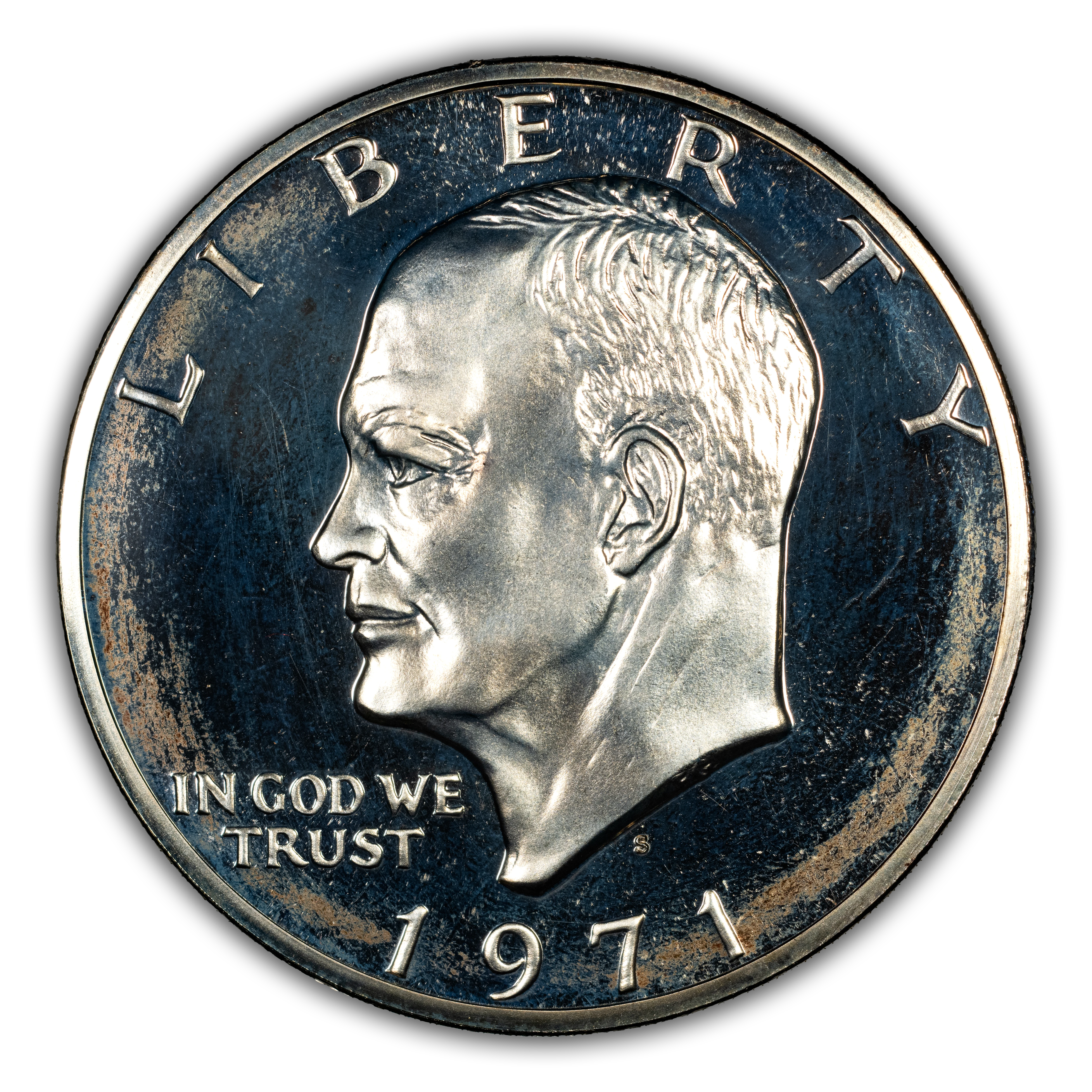 1971-S $1 Silver, Doubled Die Obverse, FS-106 PR
