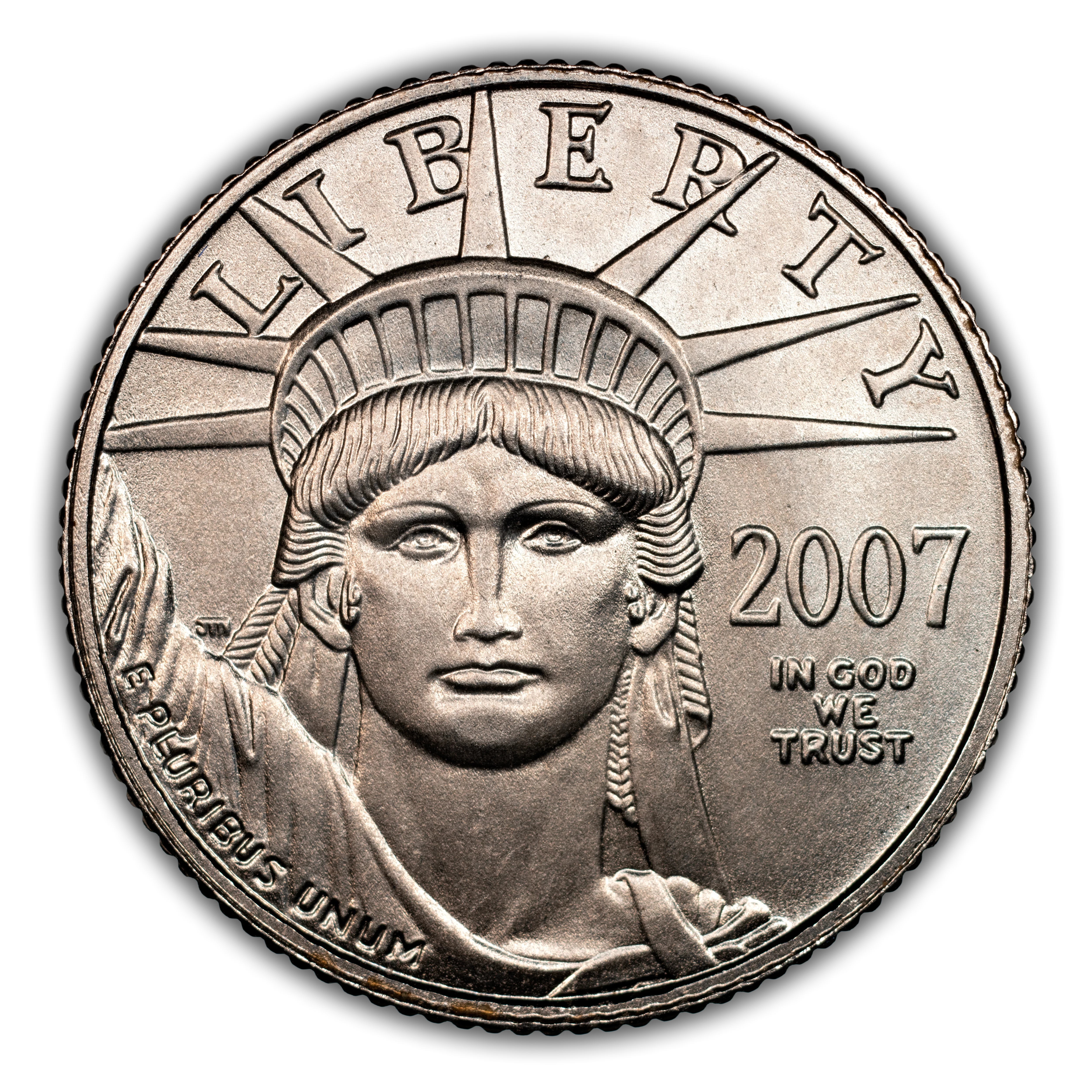 イーグル銀貨　2007年　10オンス 2007 $10 Platinum Eagle Values & Prices | Greysheet