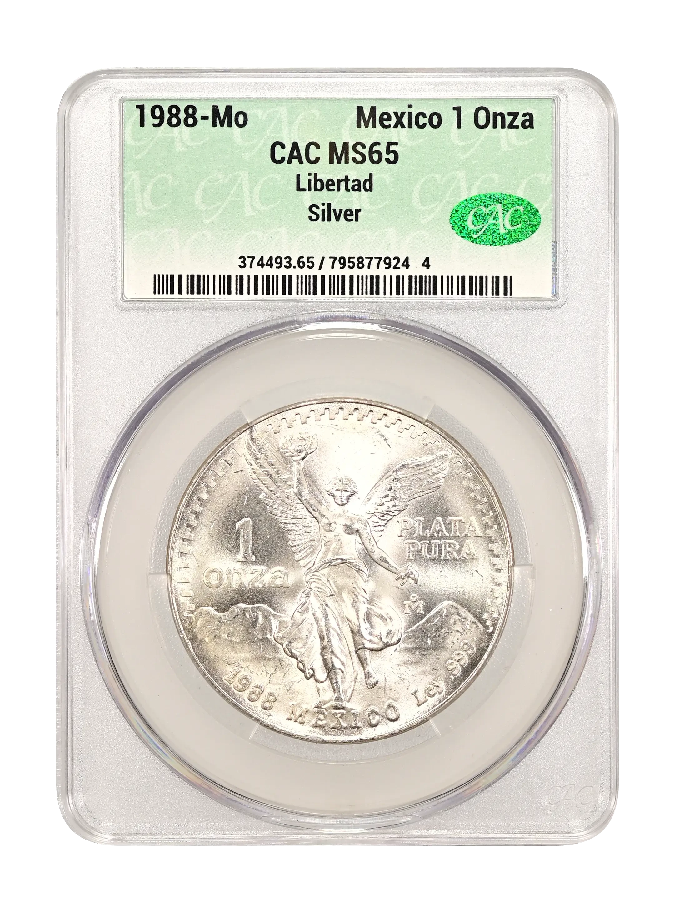 Mexico 1988 Silver 1 Onza Libertad Coin Values & Prices | Greysheet