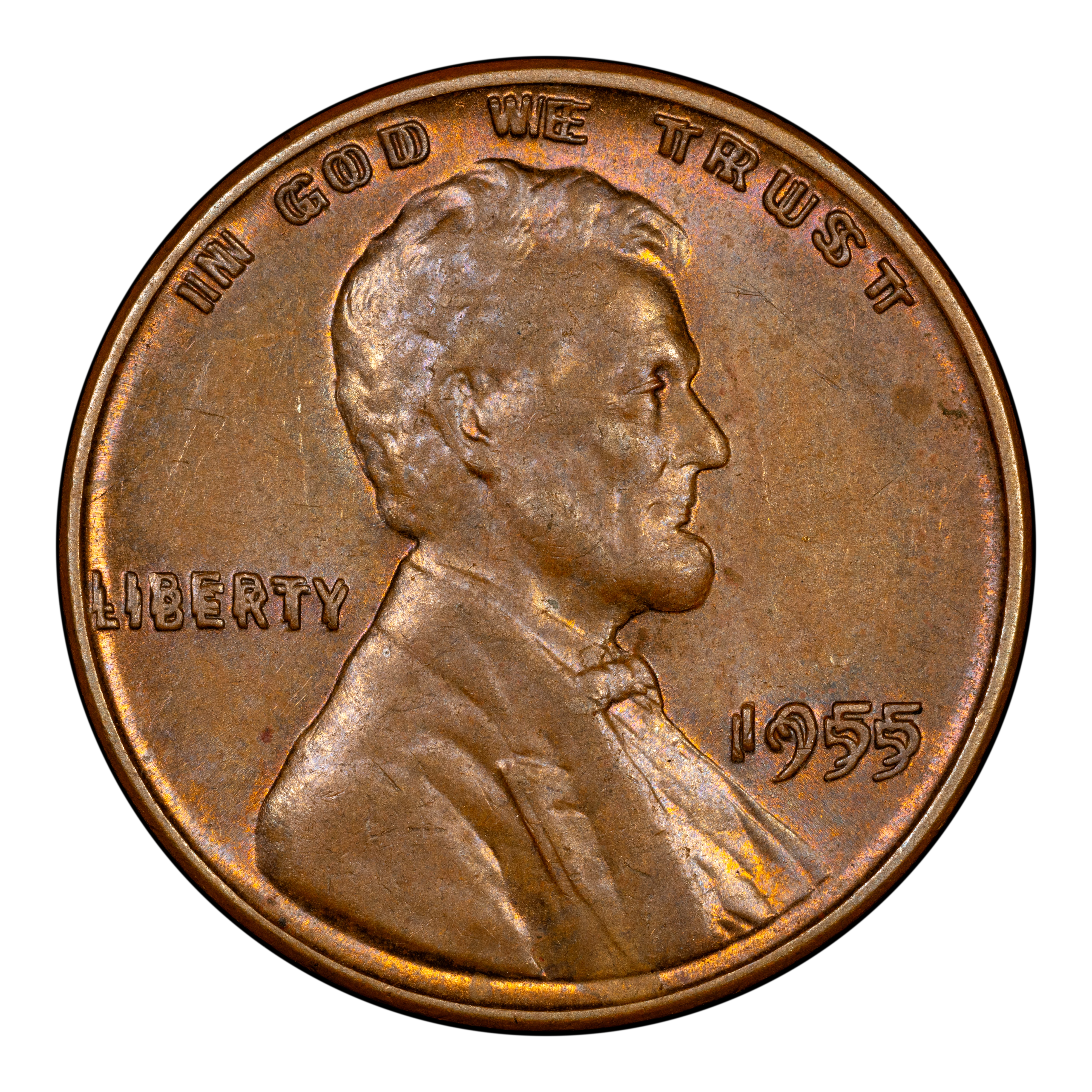 1955 1c Doubled Die Obverse MS BN