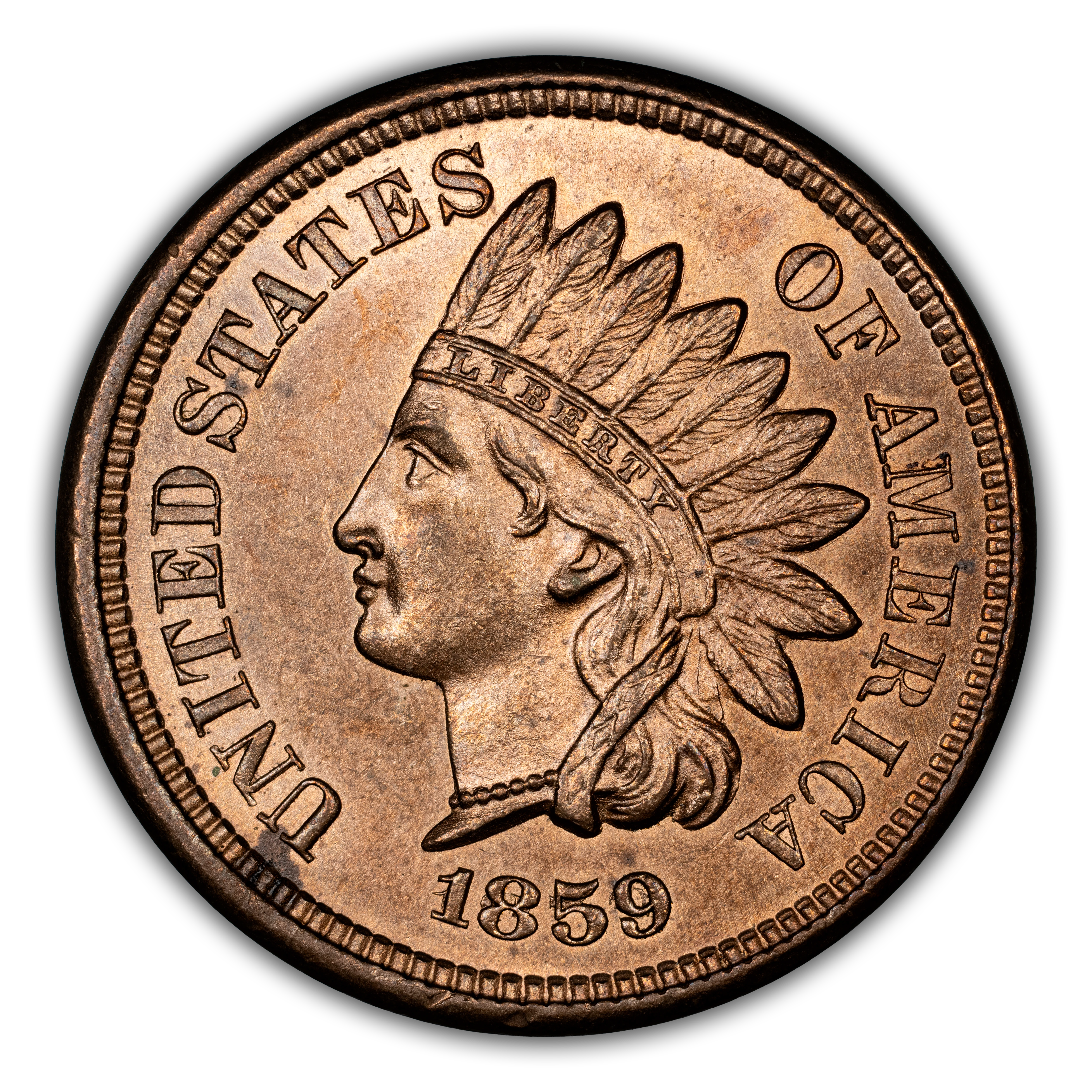 1859 1c Repunched Date, FS-301, S-1 MS