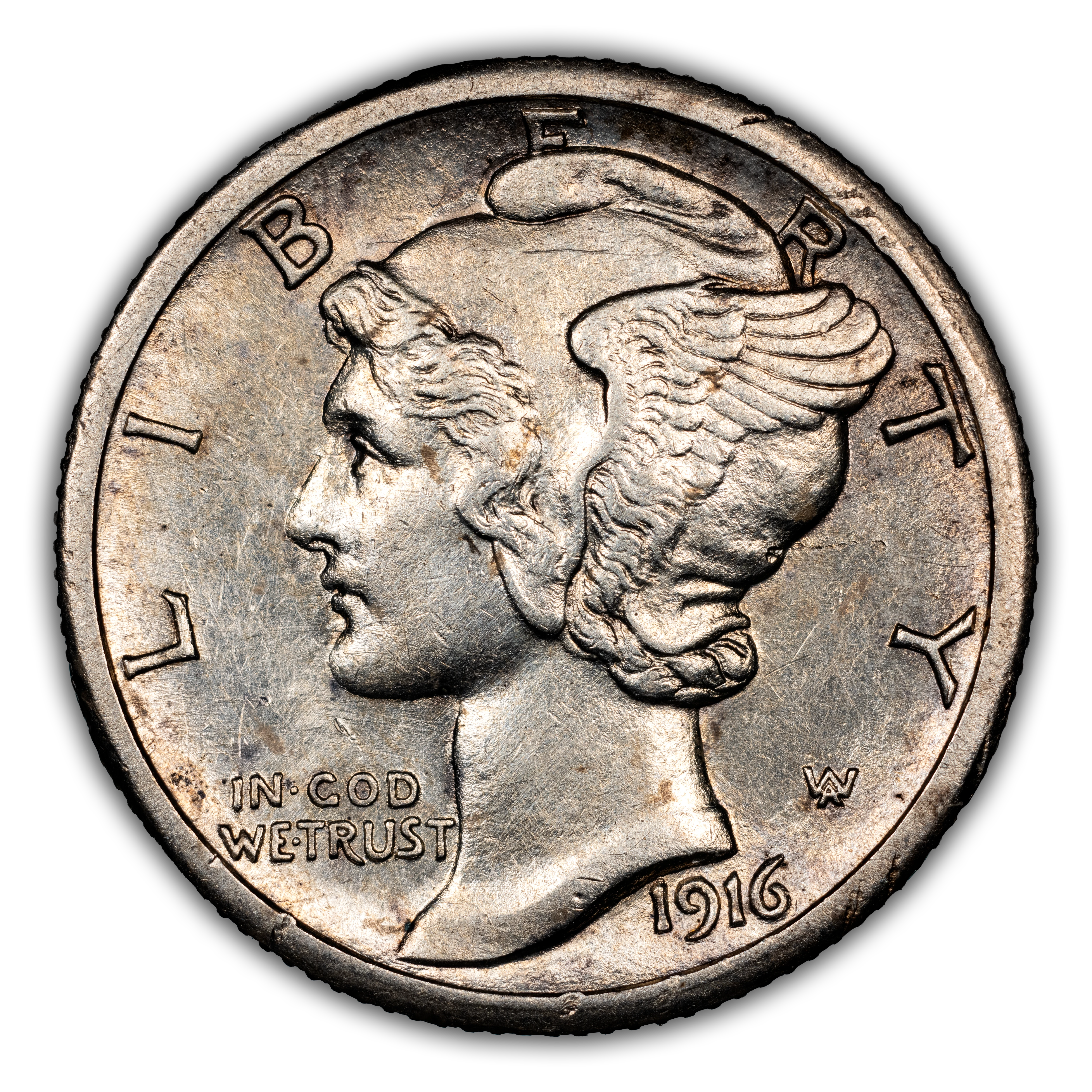 1916-S 10c Mercury MS