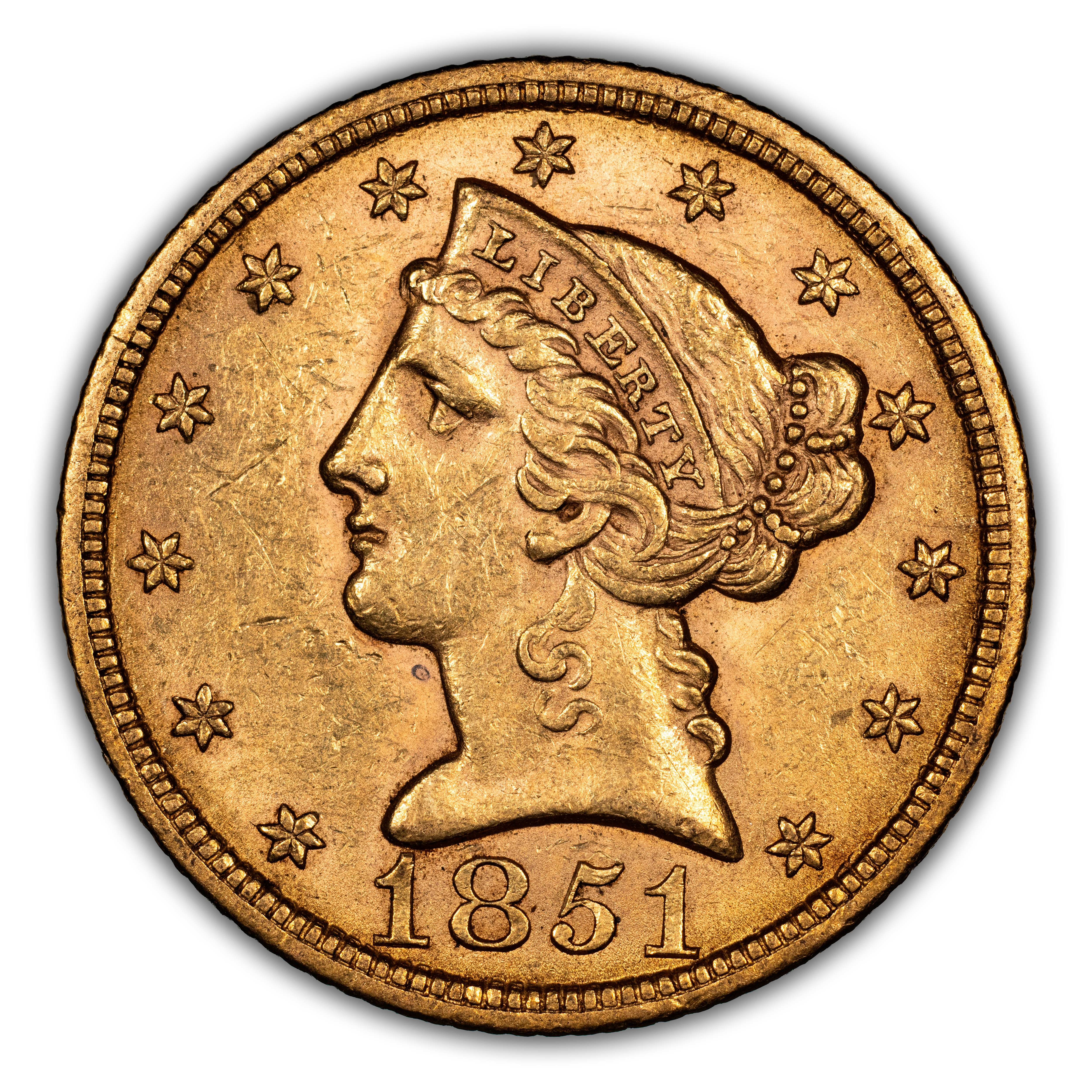 1851 $5 MS