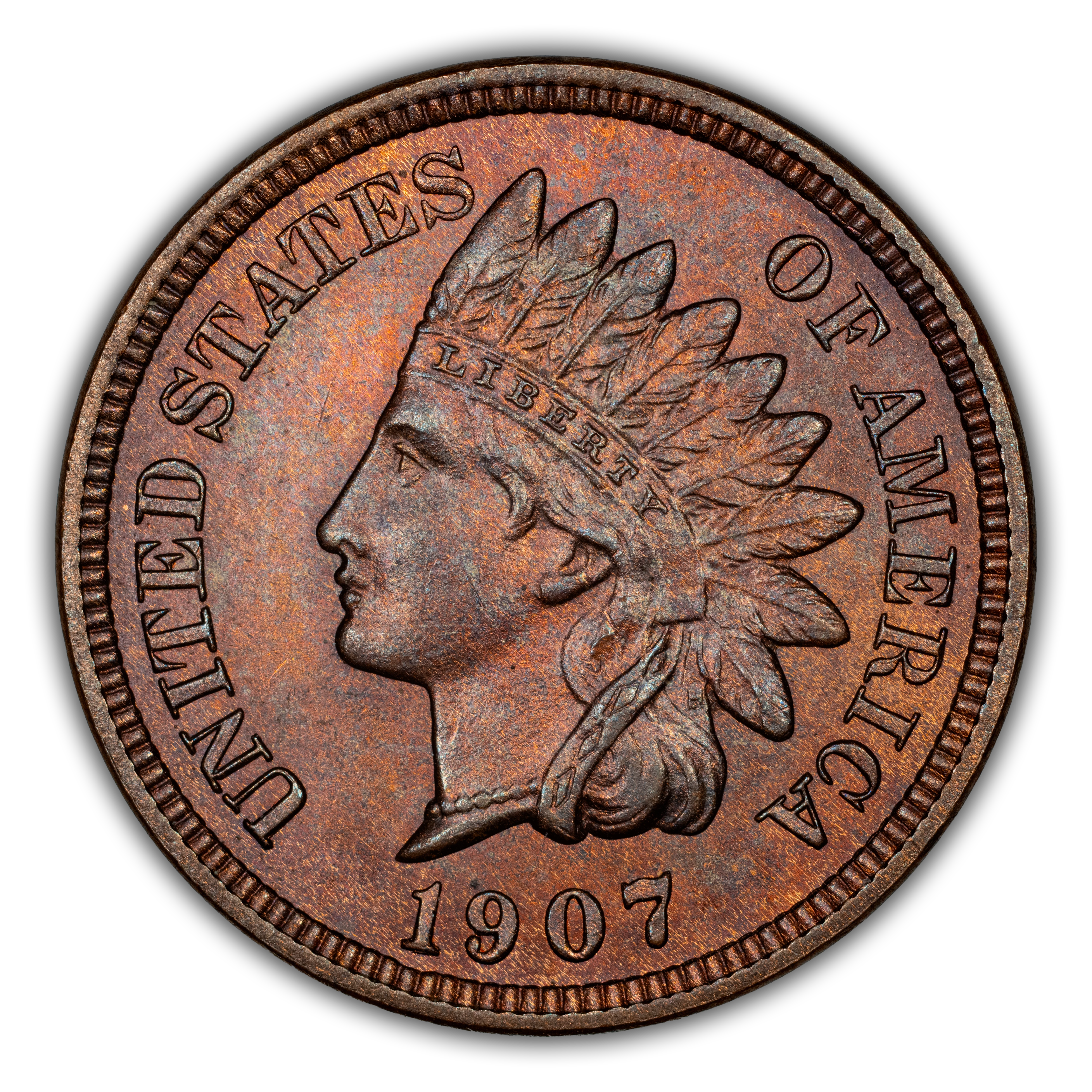 1907 1c Repunched 19/19, S-44 MS BN