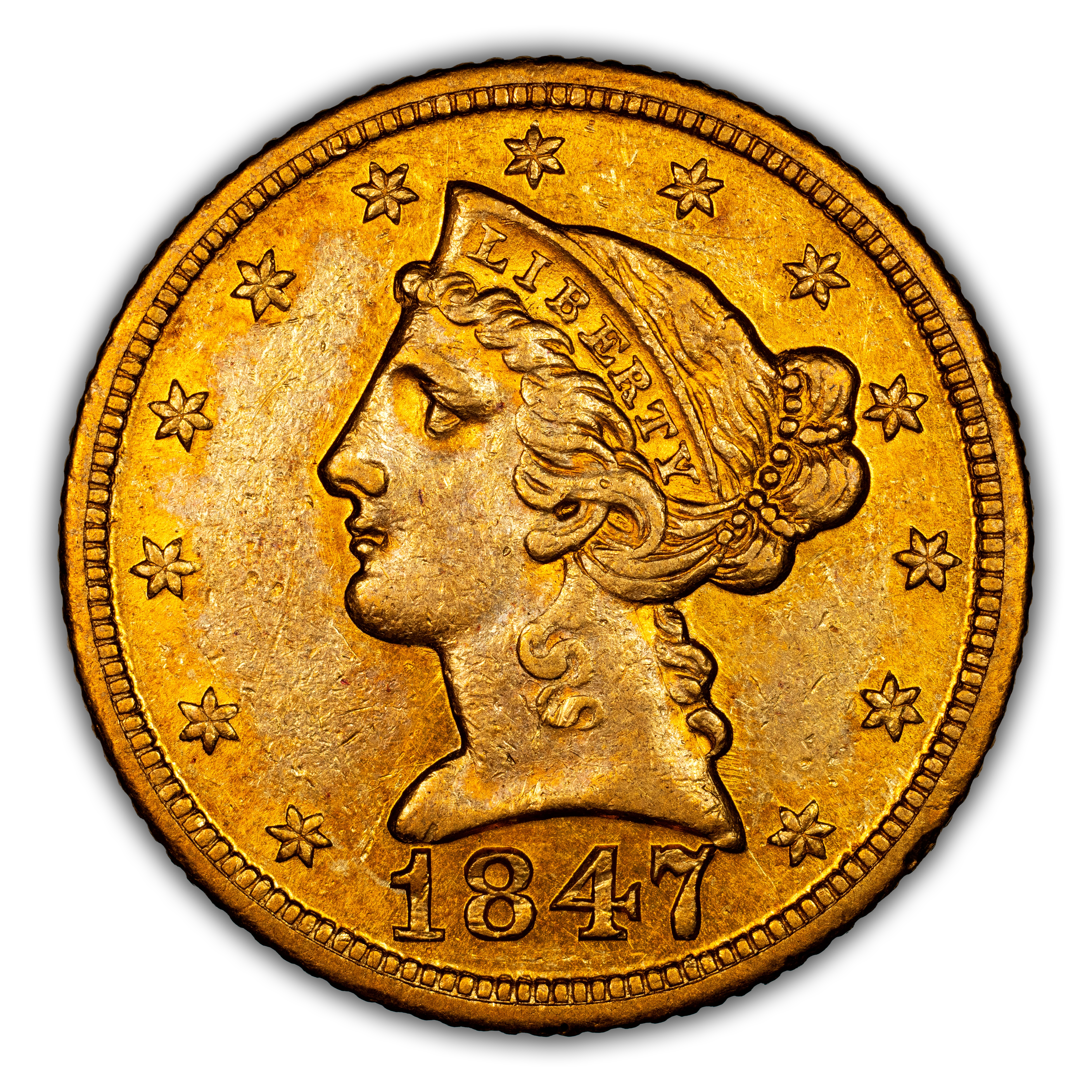 1847-D $5 MS