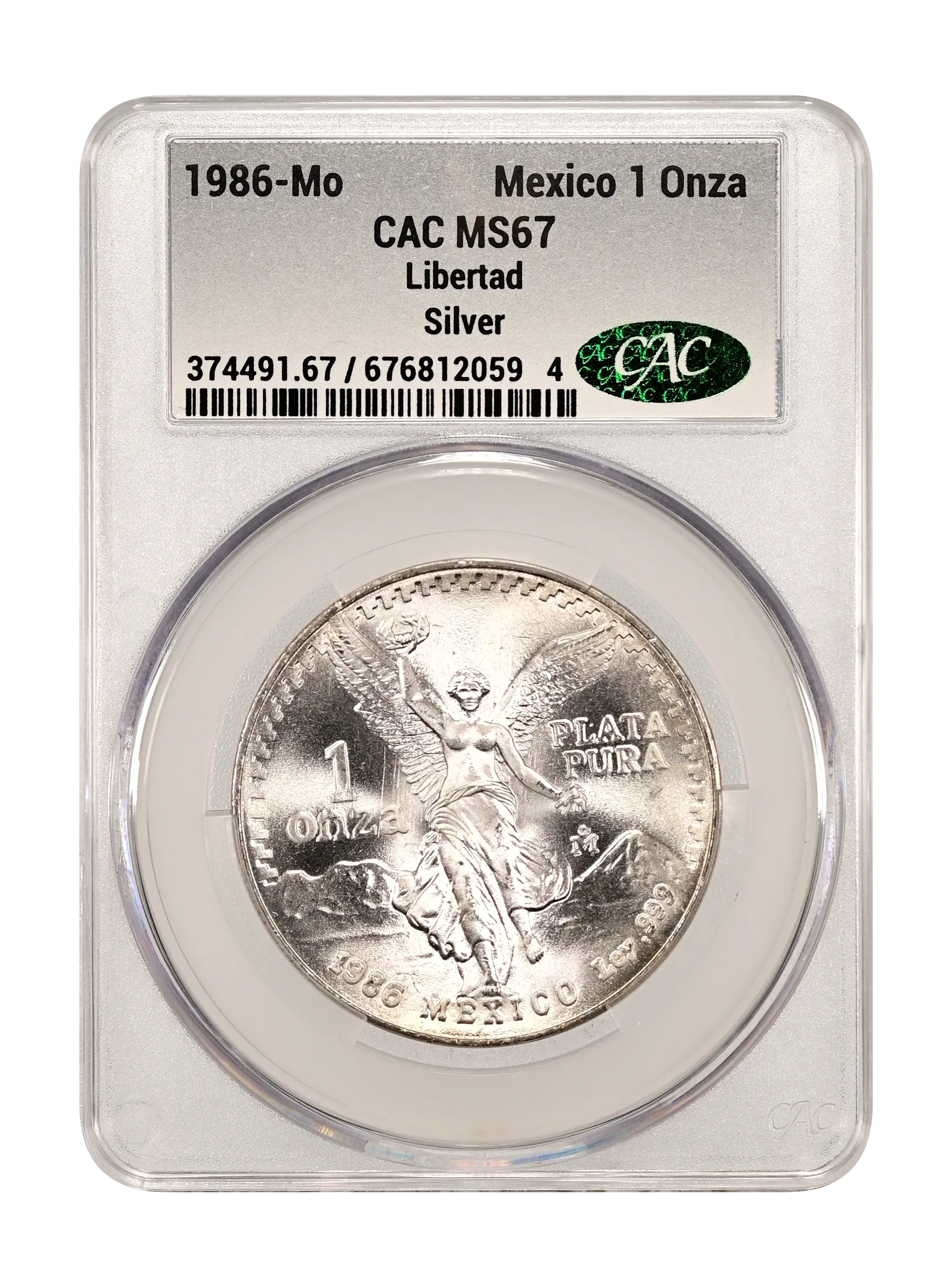 Mexico 1986 Silver 1 Onza Libertad Coin Values & Prices | Greysheet