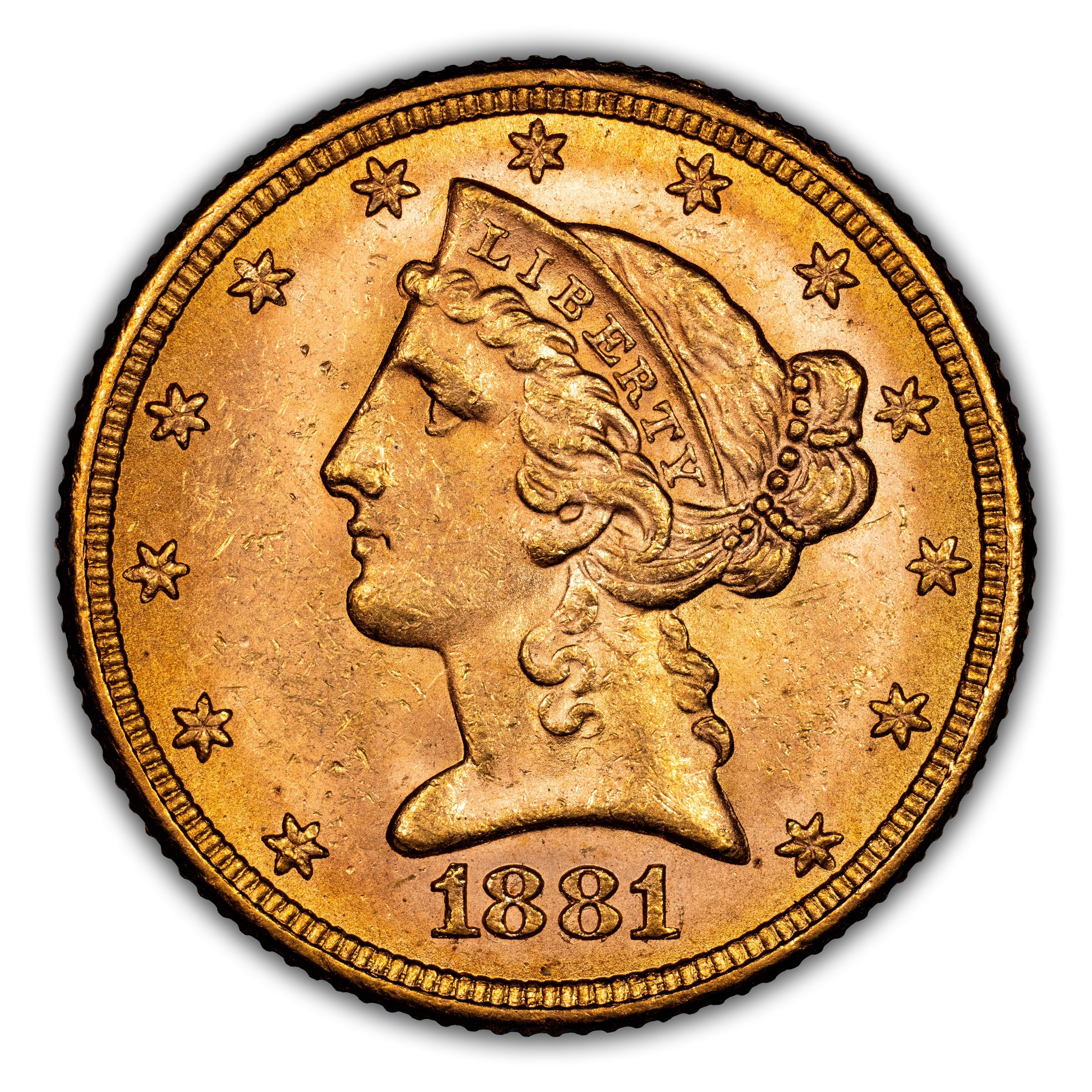 1881/0 $5 Overdate, FS-301 MS