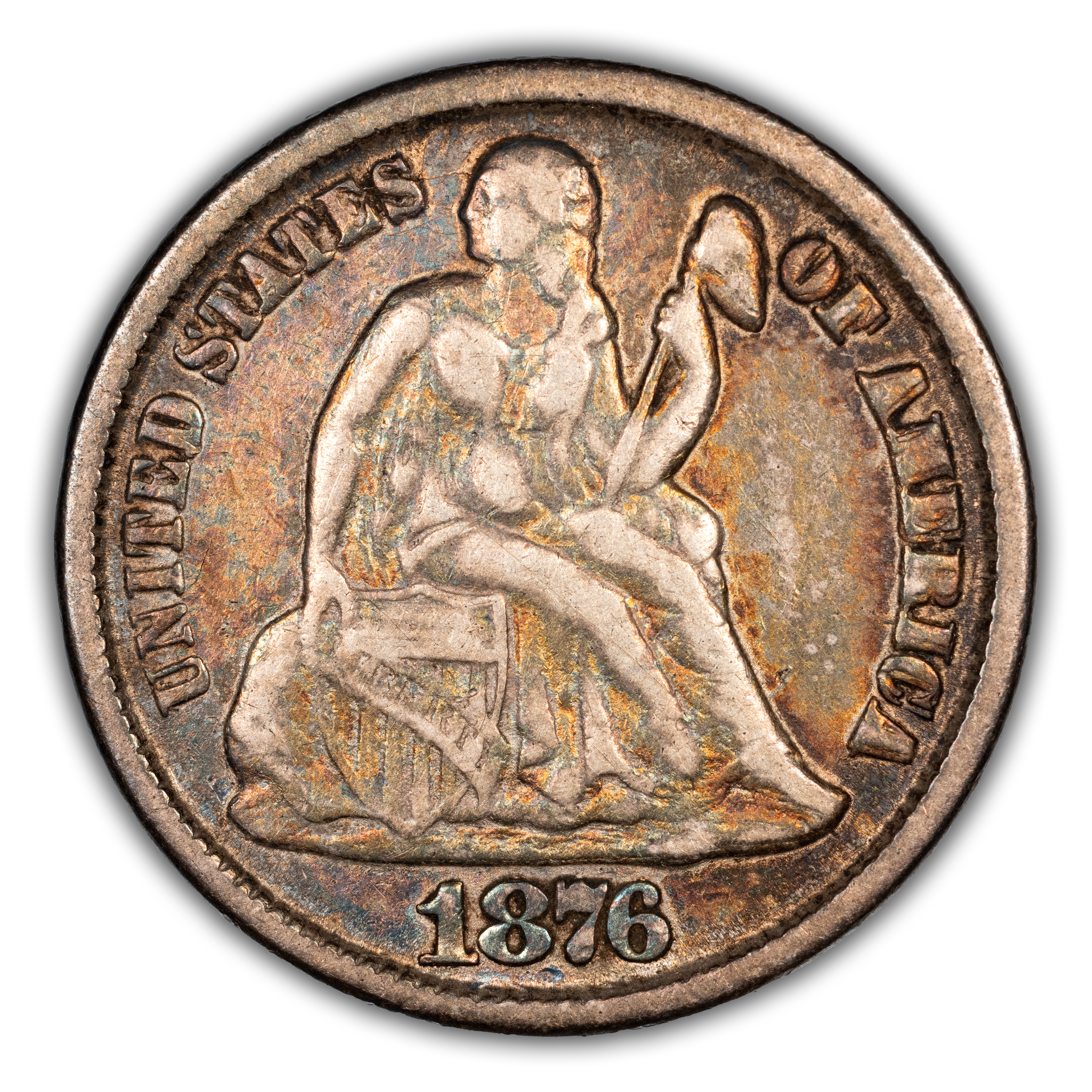 1876-CC 10c DDO, Right C High, F-107, FS-102 MS