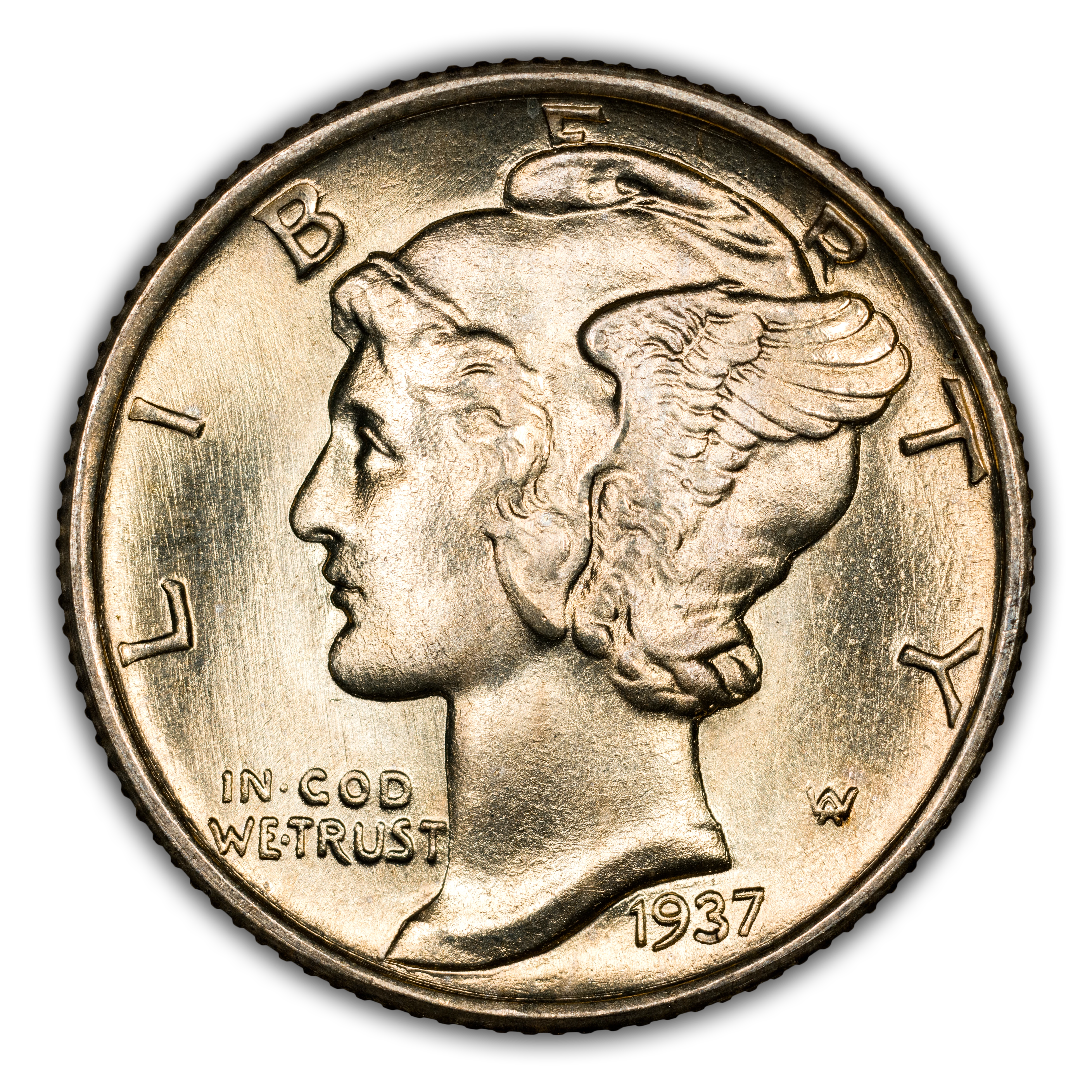 1937-S 10c Doubled Die Obverse, FS-101 MS