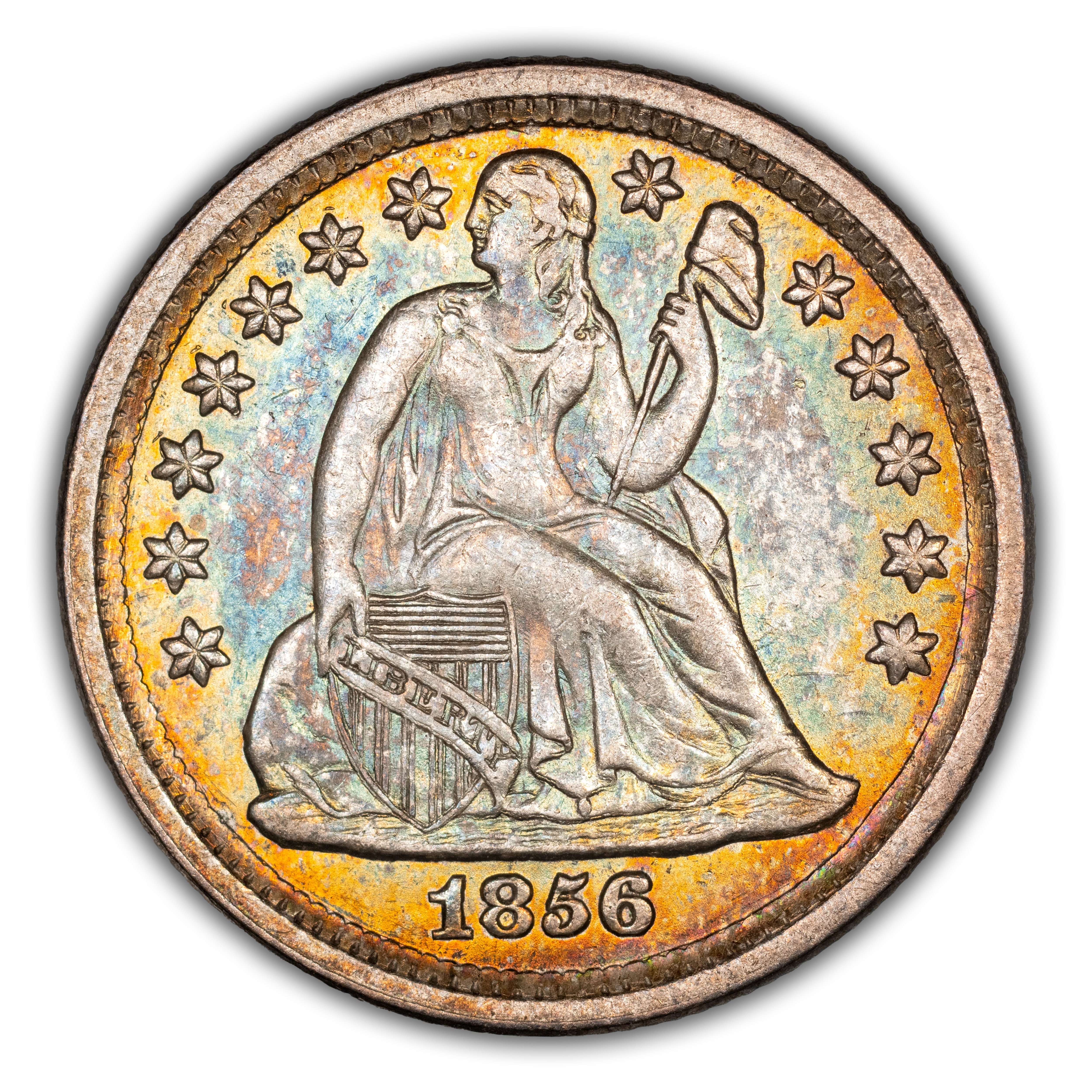 1856 10c Small Date MS