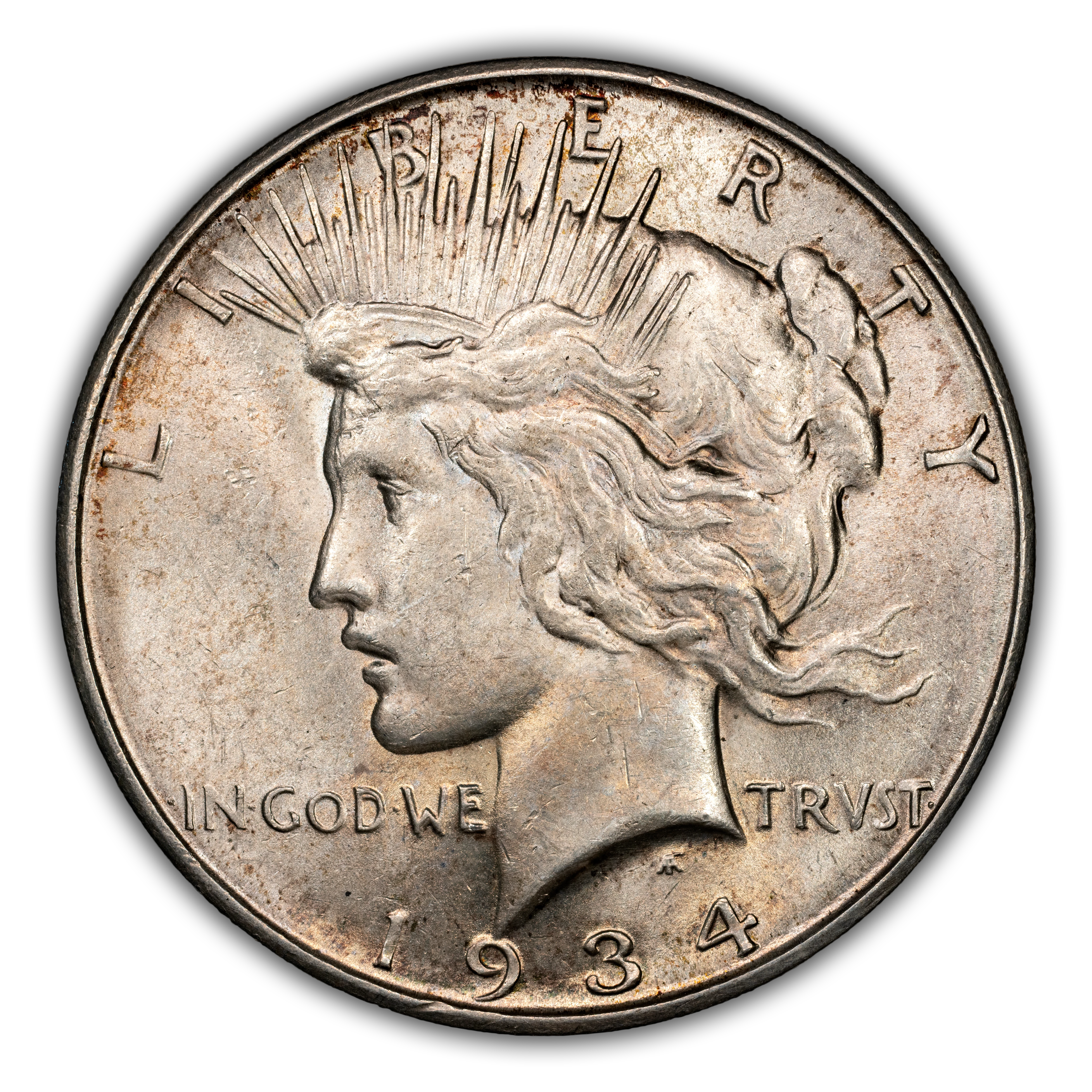 1934-D $1 DDO, Gouges, VAM-3A MS