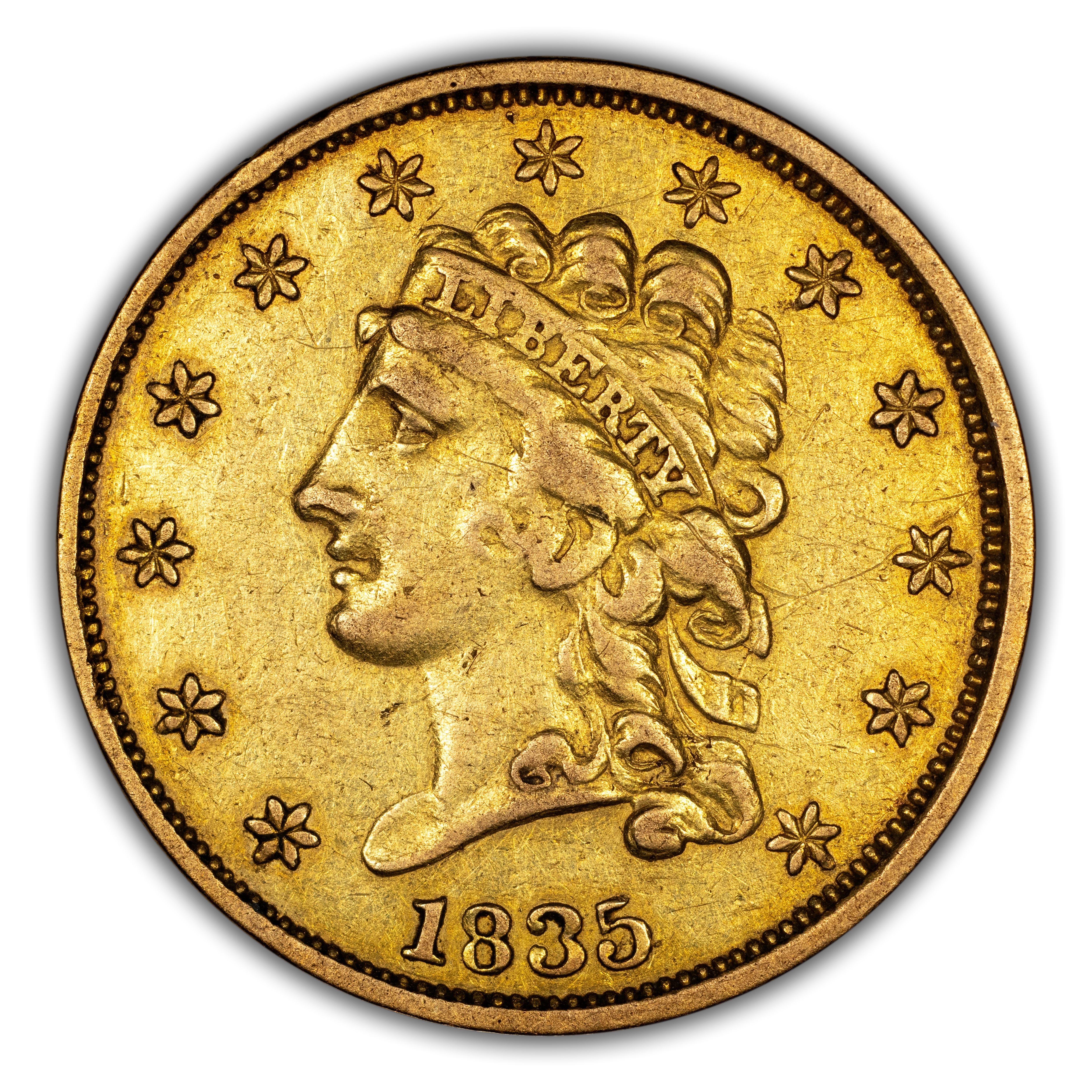 1835 $2.50 Classic Head Gold Values & Prices | Greysheet