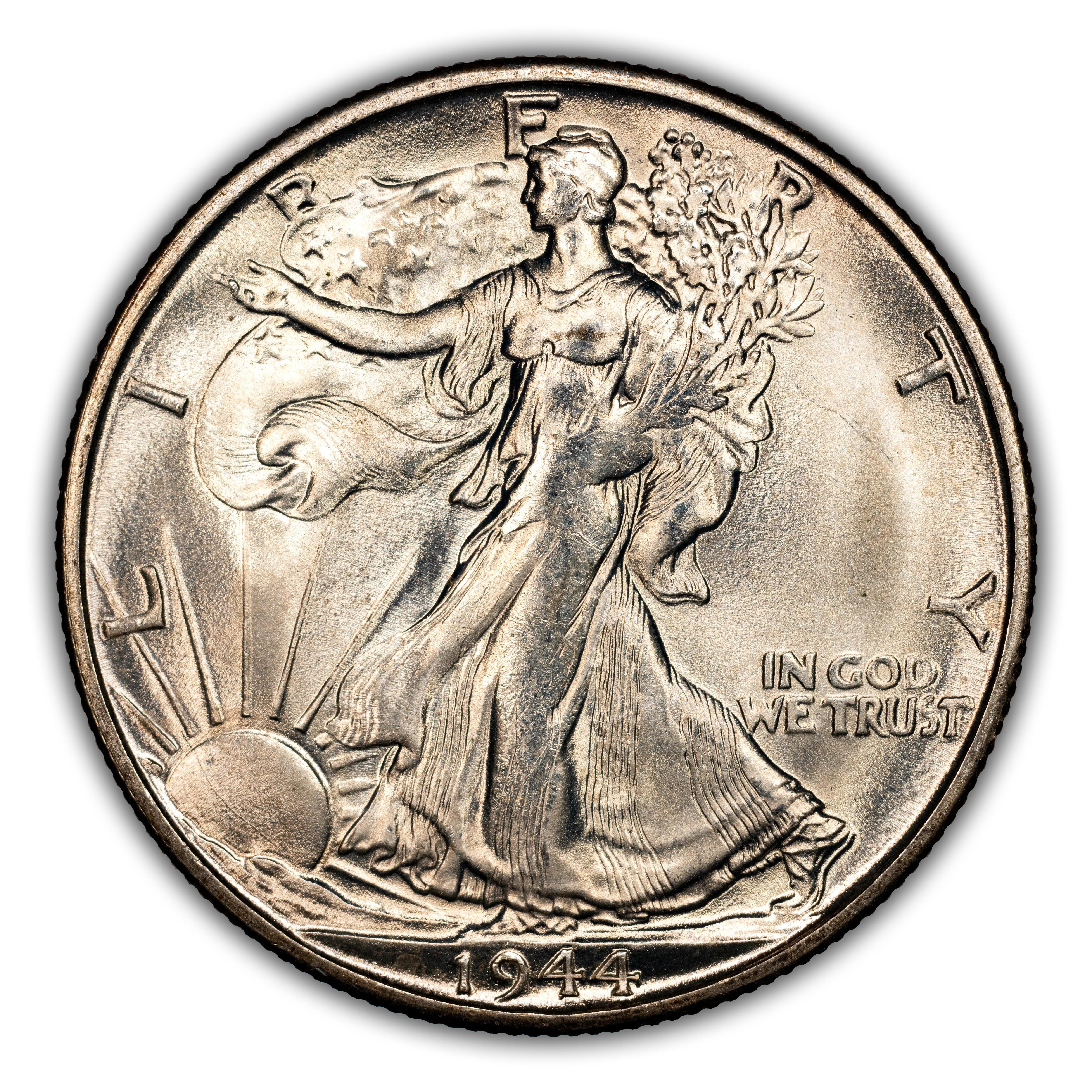 1944-S/S 50c Repunched Mintmark, FS-501 MS