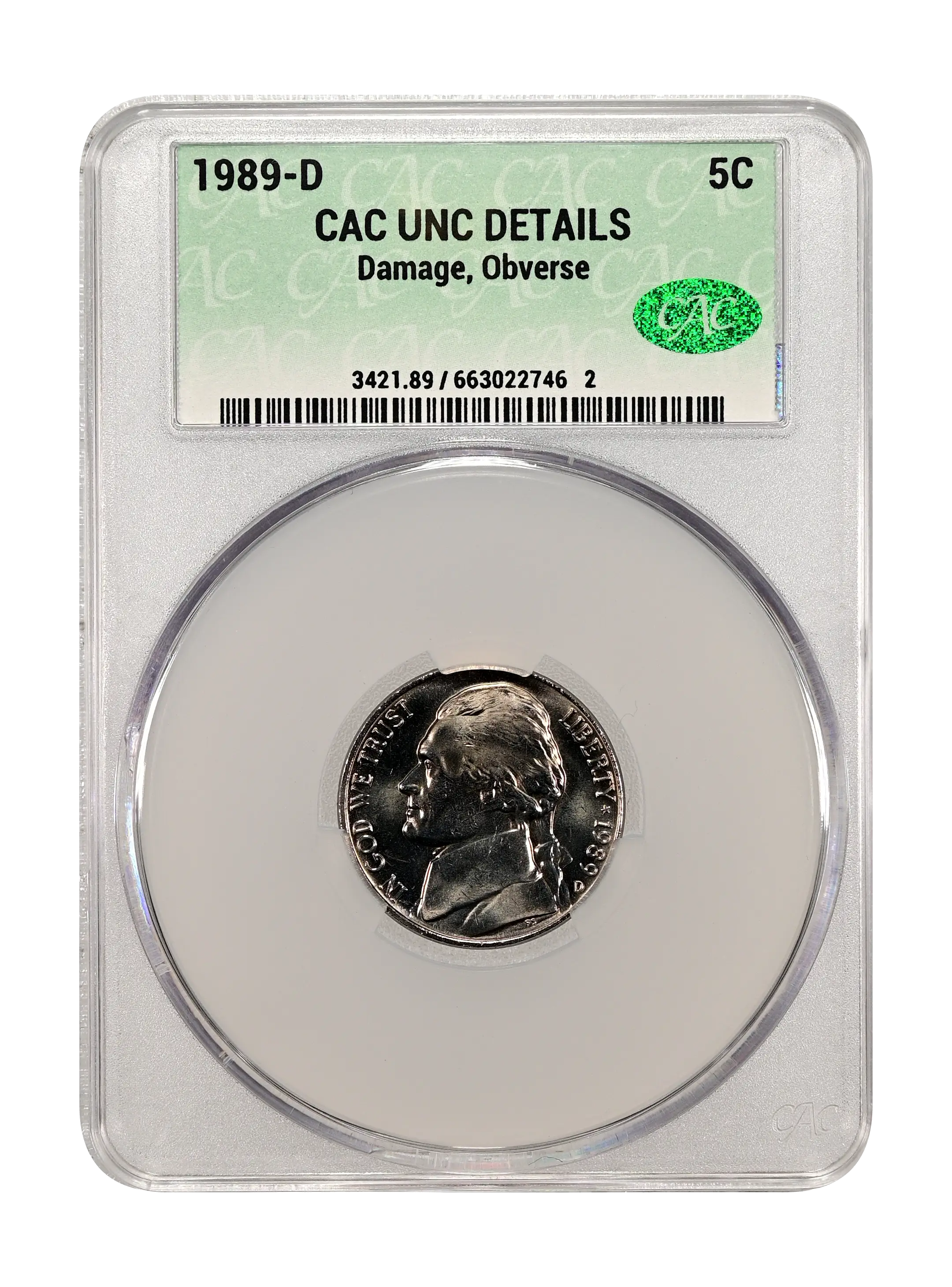 1989 D Jefferson Nickel Mint State (MS) Pricing Guide | The