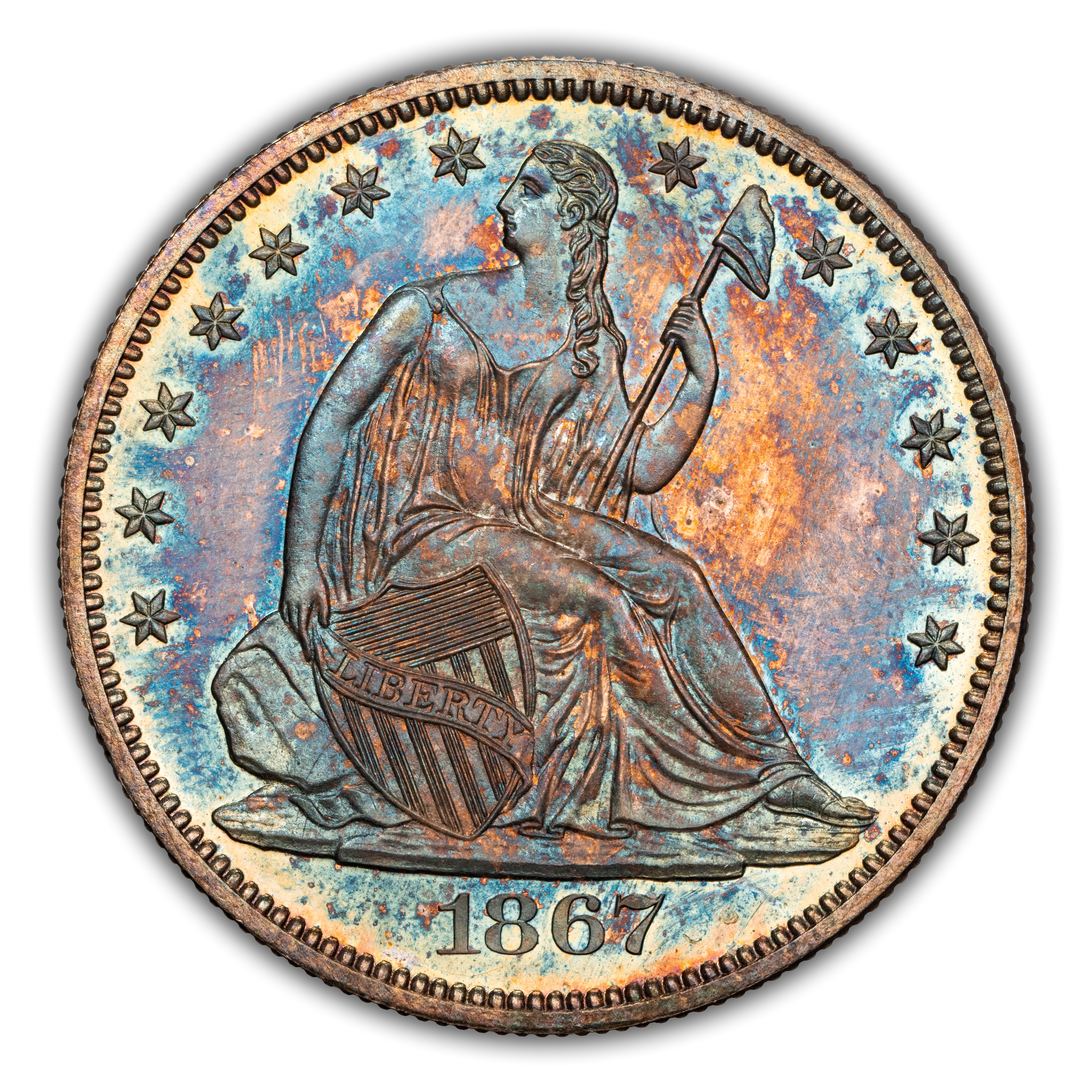 1867 Liberty Seated Half Dollar, Proof Values & Prices | Greysheet