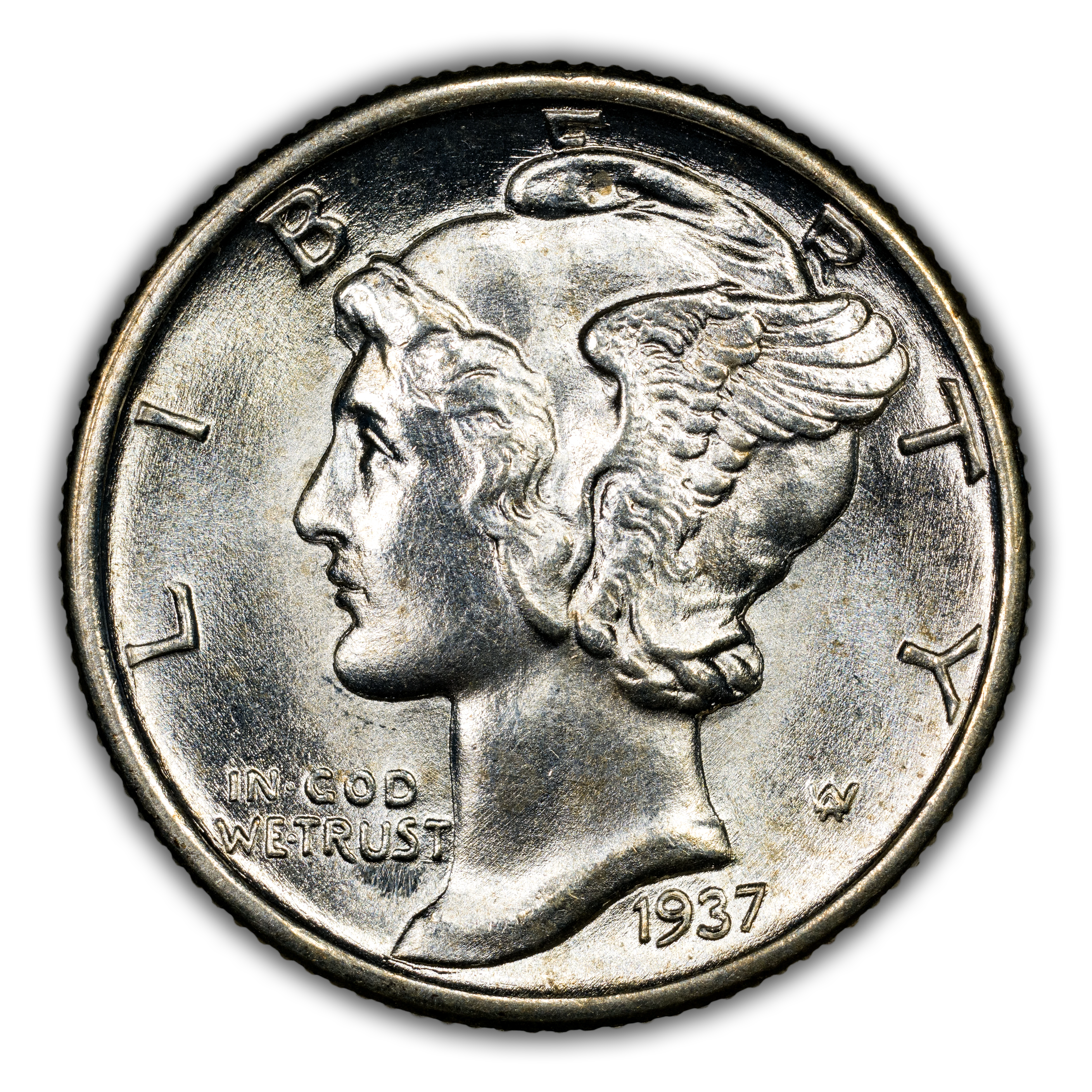 1937 10c Doubled Die Obverse, FS-101 MS FB