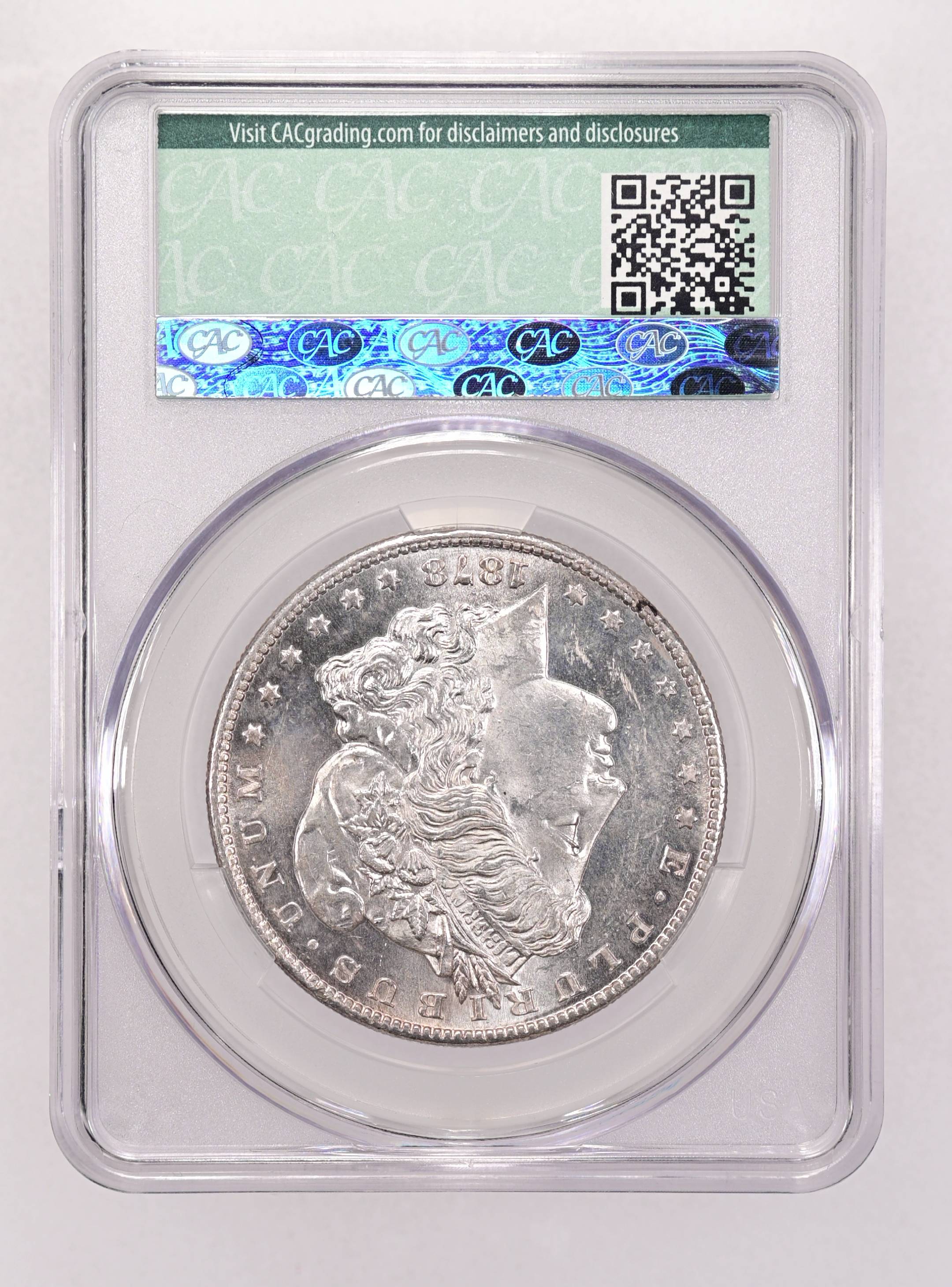1878 S Morgan Dollar Funky Feather VAM 76 Mint State (MS