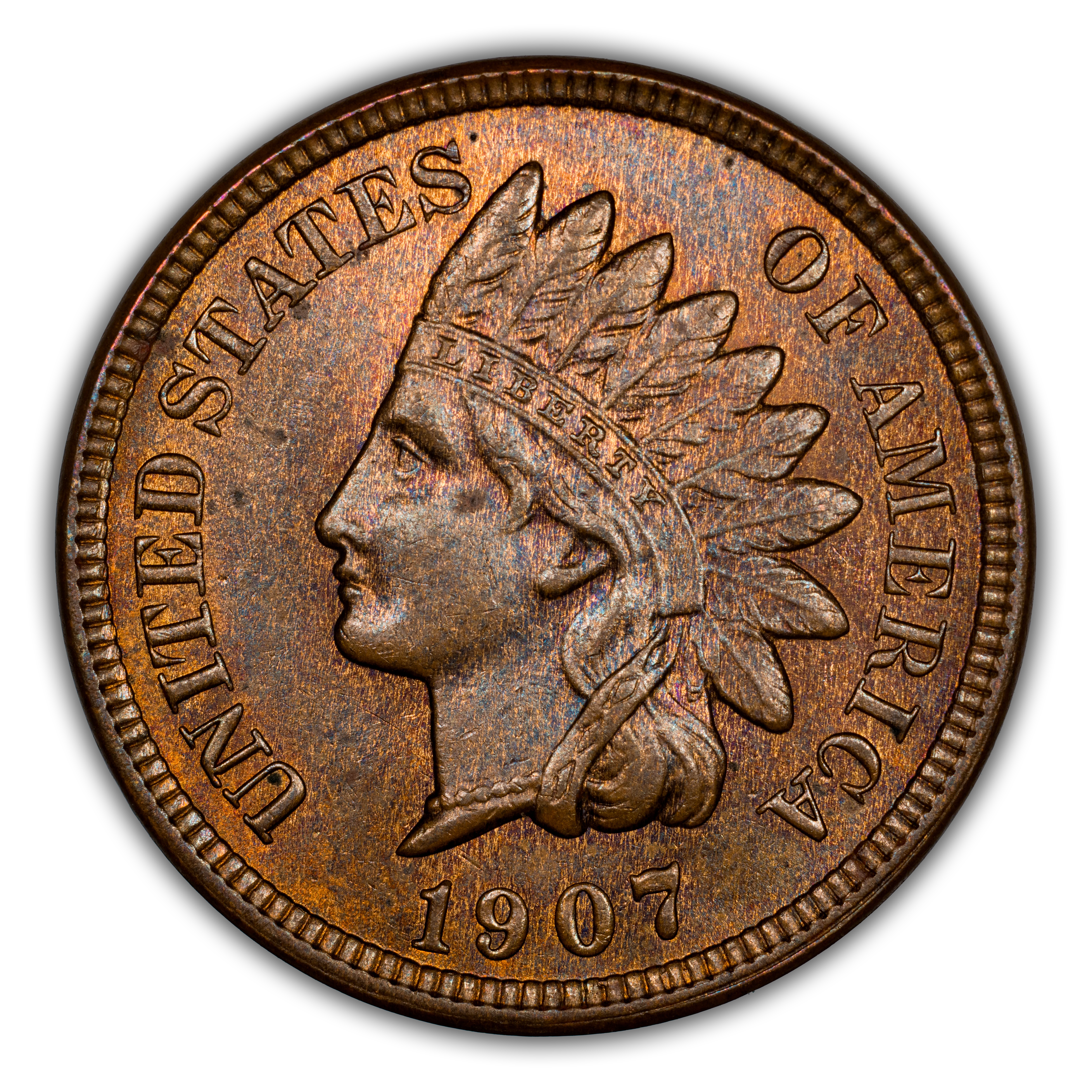 1907 1c 90 in Denticles, S-24 MS RB