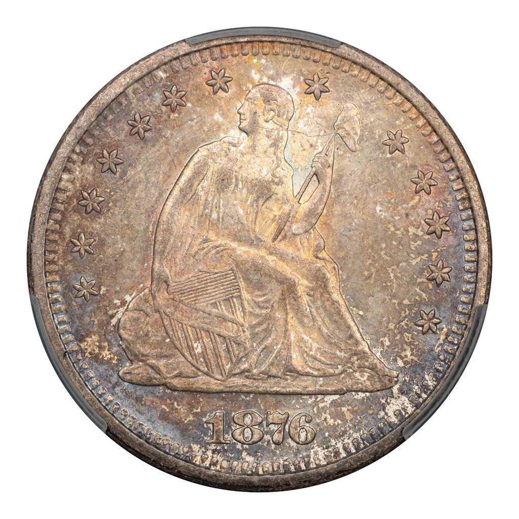 1876 S Liberty Seated Quarter Mint State (MS) Pricing Guide