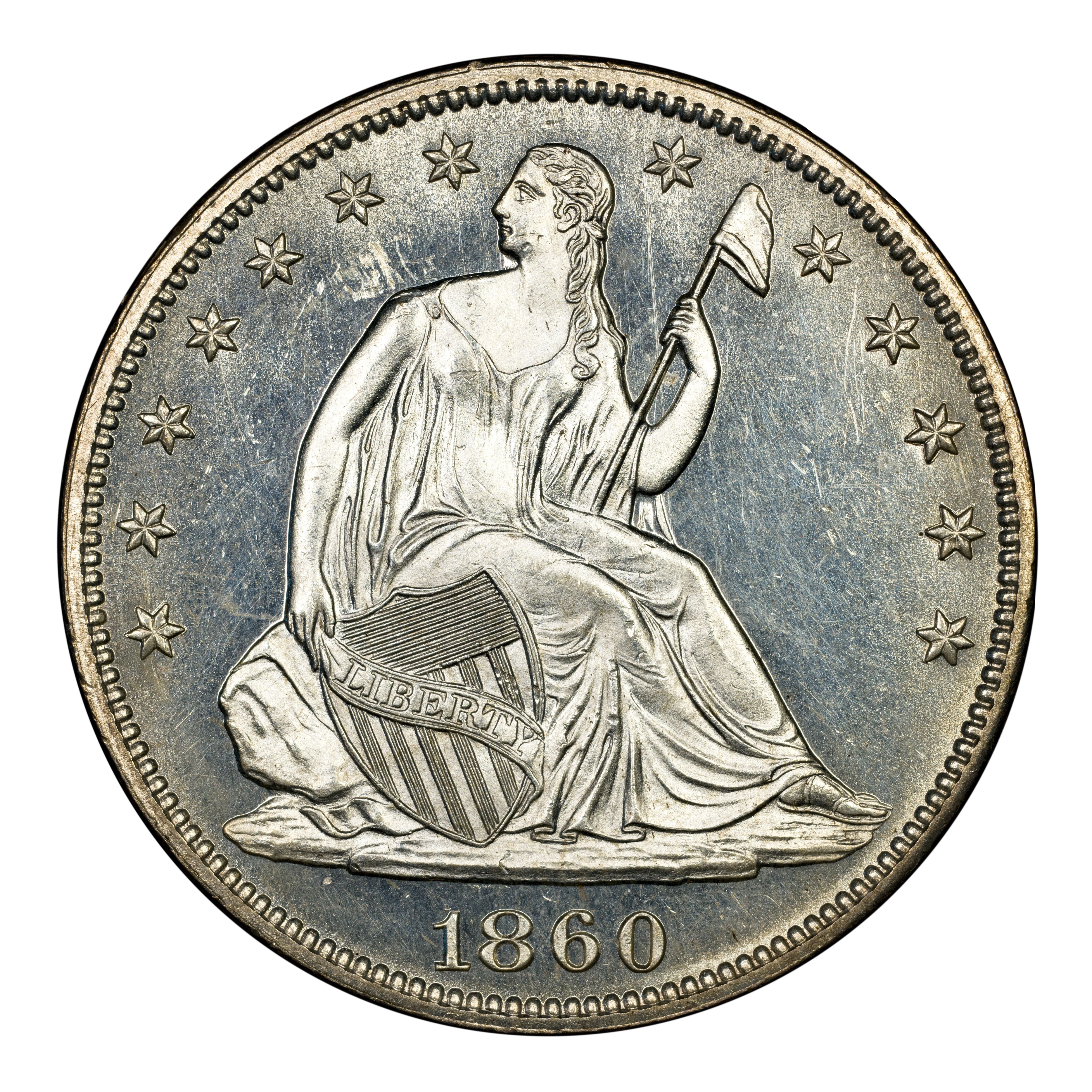 1860 Liberty Seated Half Dollar, Proof Values & Prices By