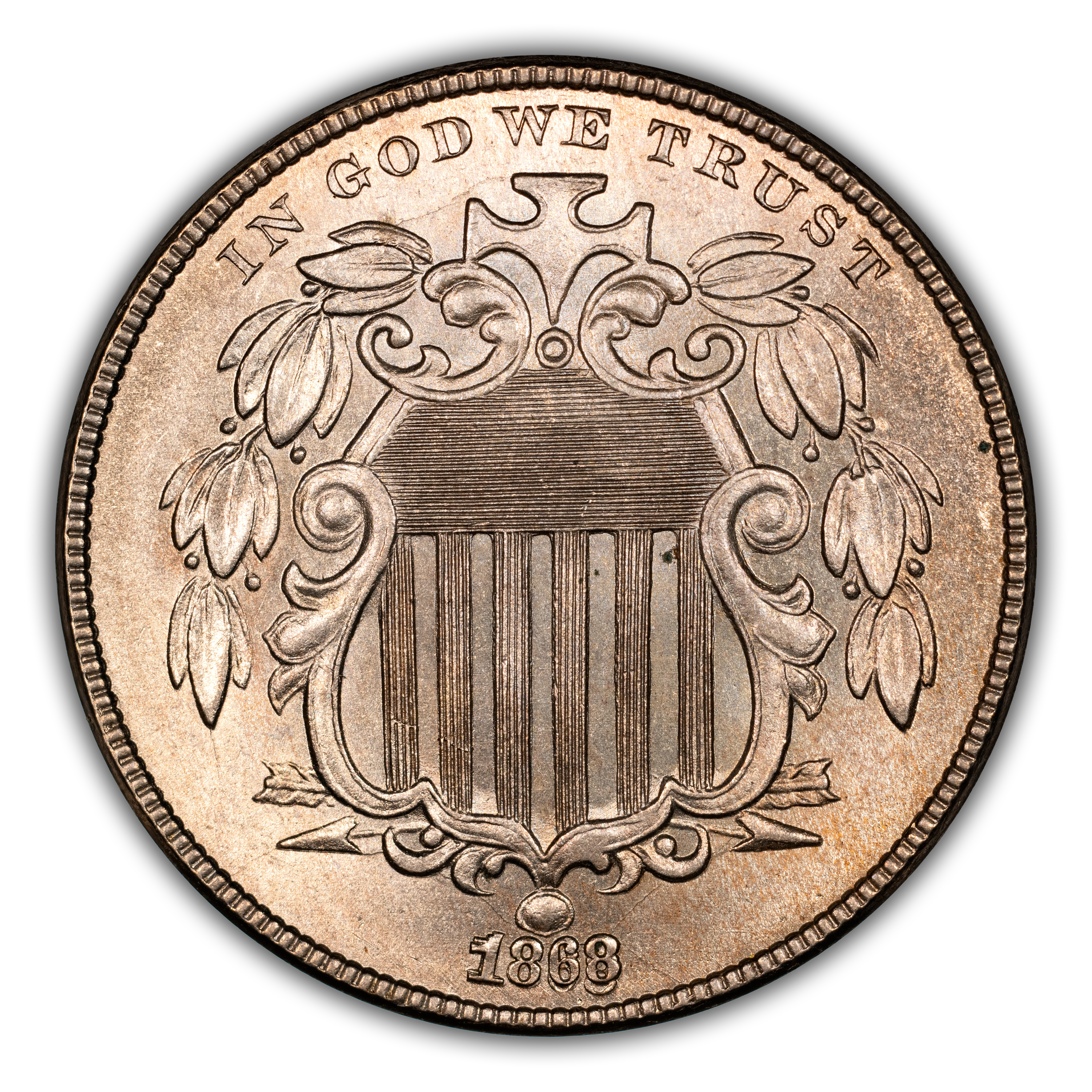 1868 5c Repunched Date, FS-301 MS