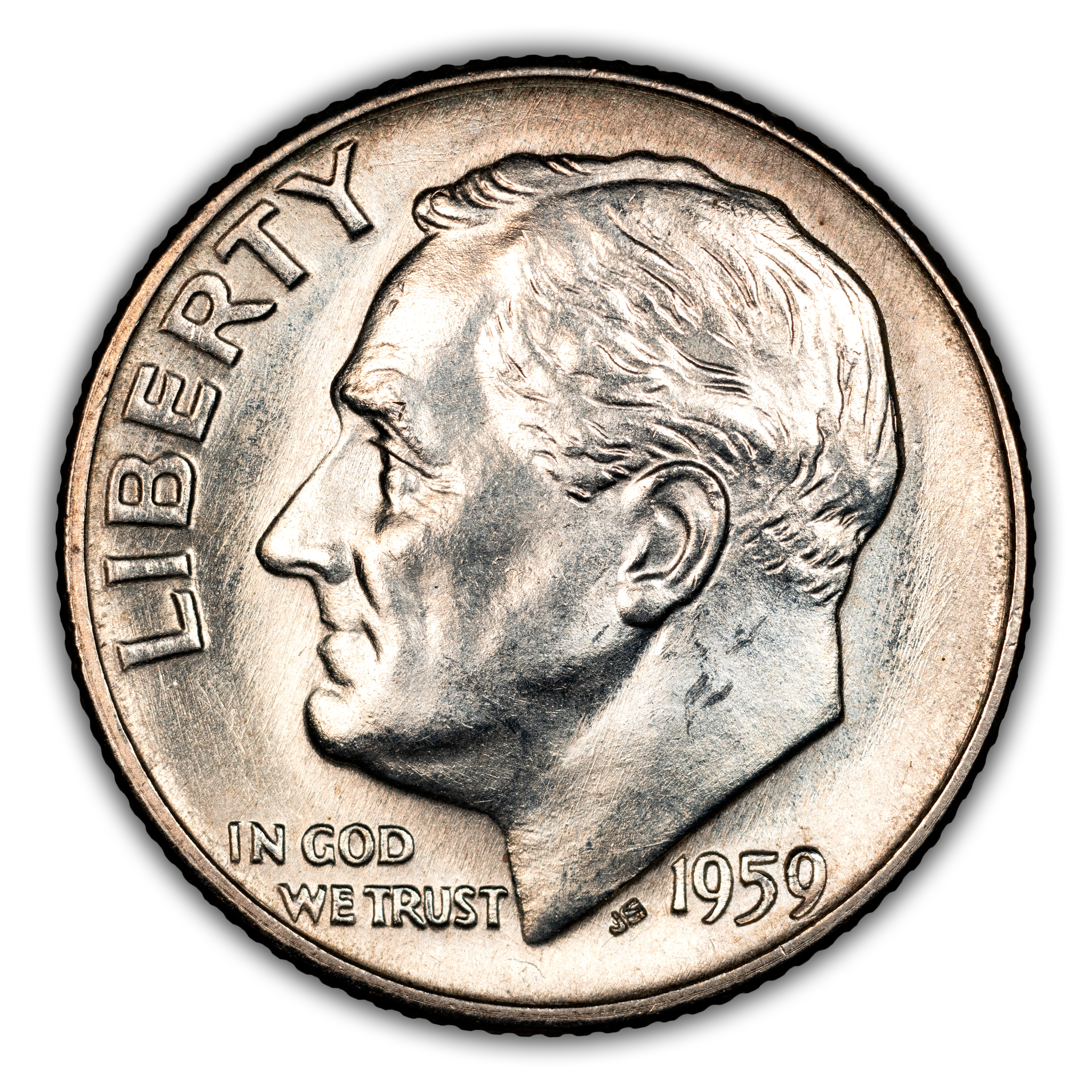 1959-D/D 10c Repunched Mintmark, FS-503 MS