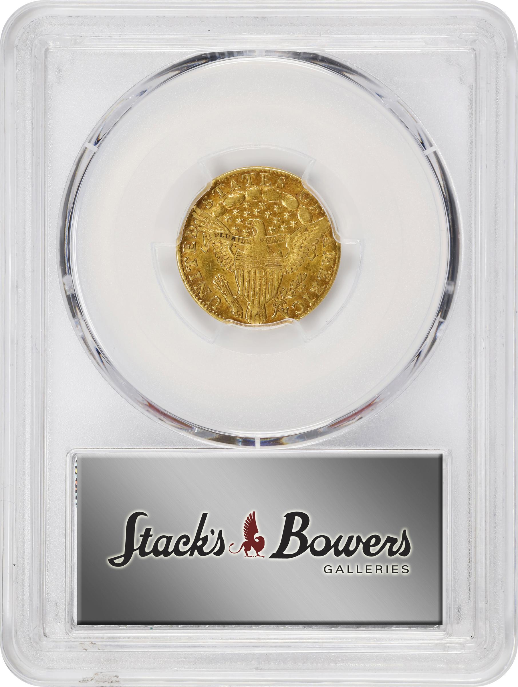 image for: 1796 Capped Bust Right Quarter Eagle. No Stars on Obverse. BD-2. Rarity-4. AU-50 (PCGS).