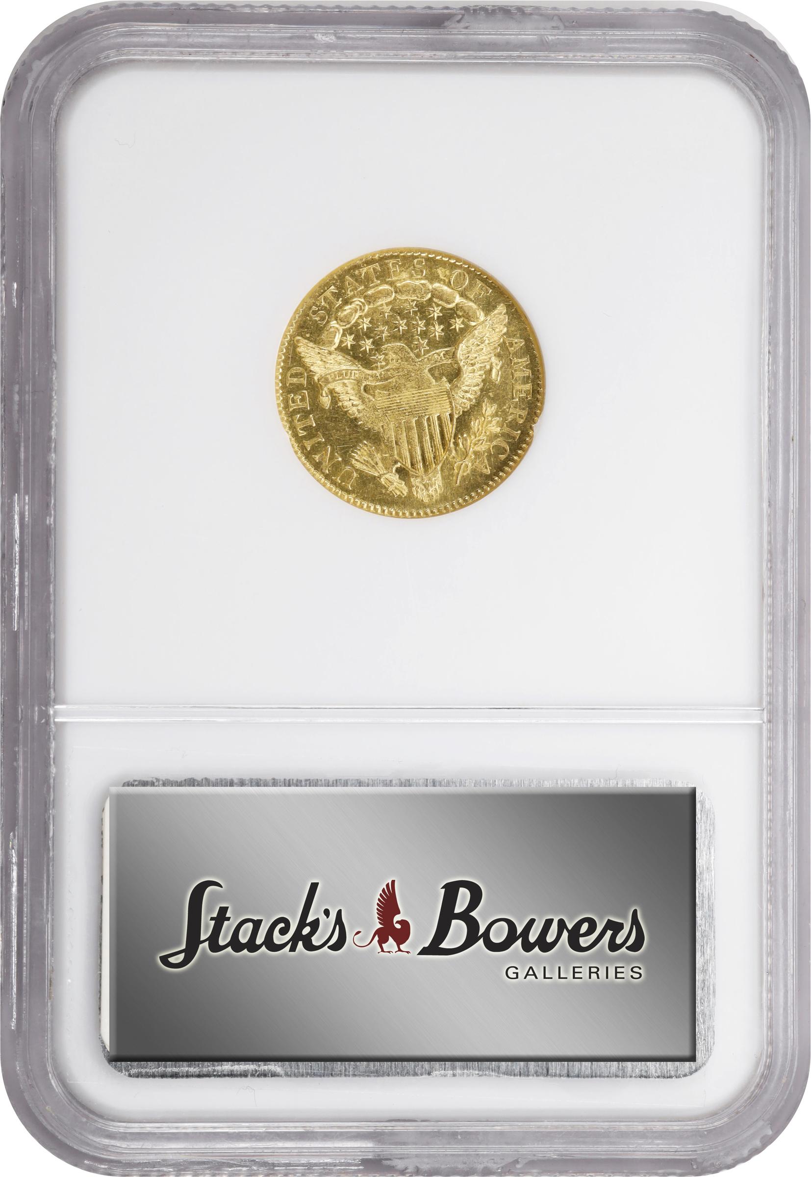 image for: 1806/4 Capped Bust Right Quarter Eagle. BD-1. Rarity-4+. Stars 8x5. MS-64 (NGC).