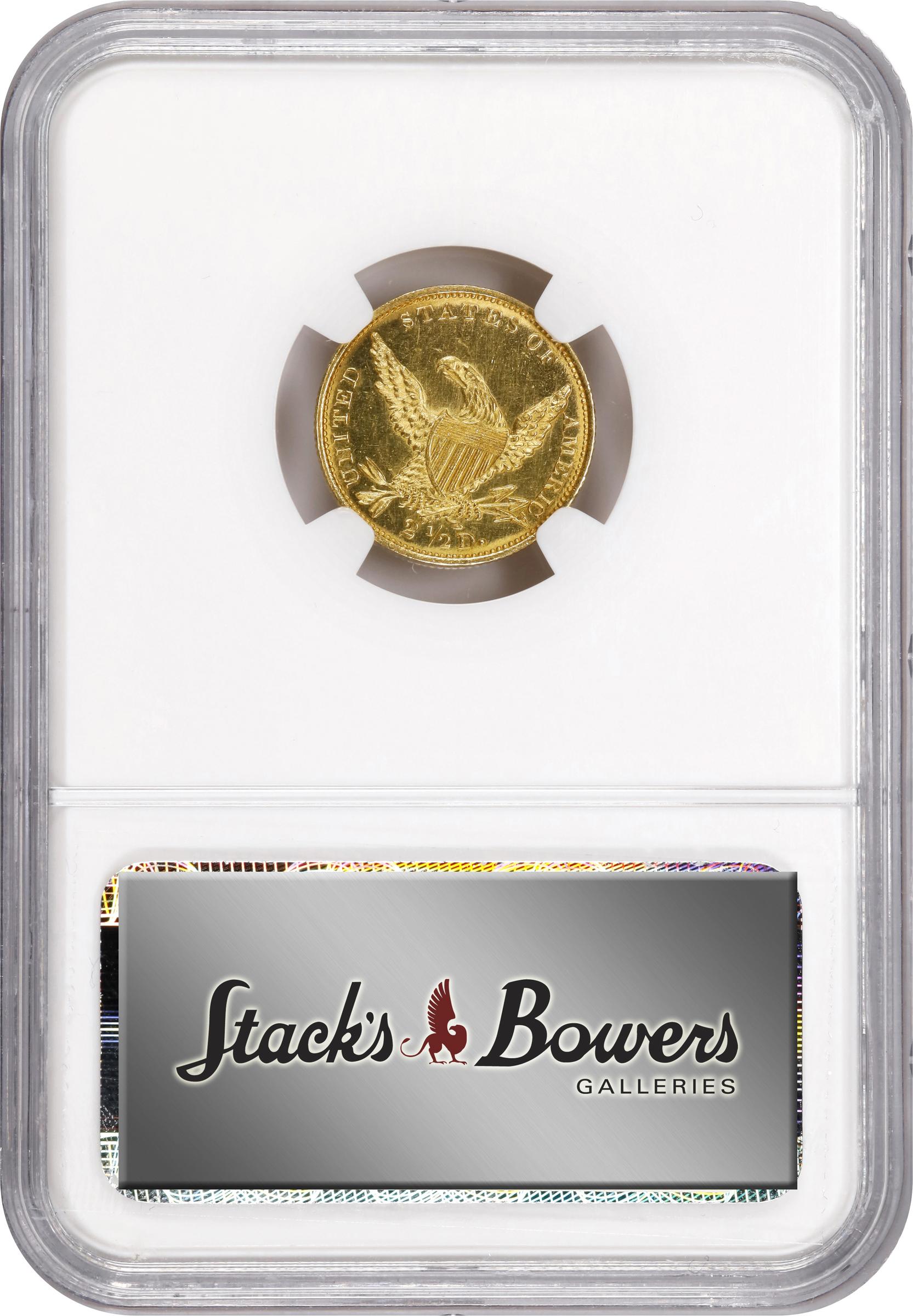 image for: 1834 Classic Head Quarter Eagle. HM-1. Rarity-2. Small Head. MS-66 PL (NGC).