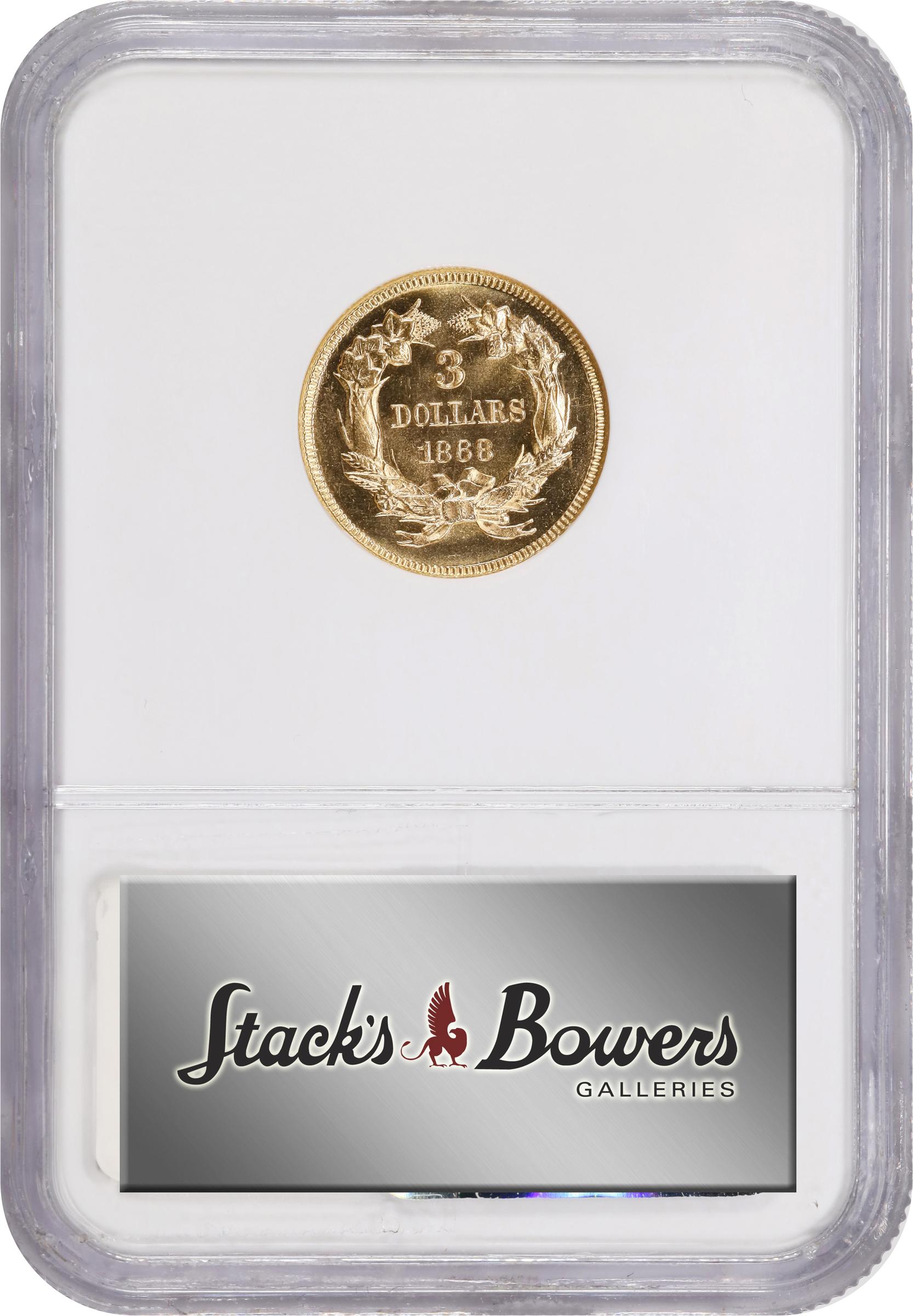 image for: 1868 Three-Dollar Gold Piece. MS-67 PL (NGC).
