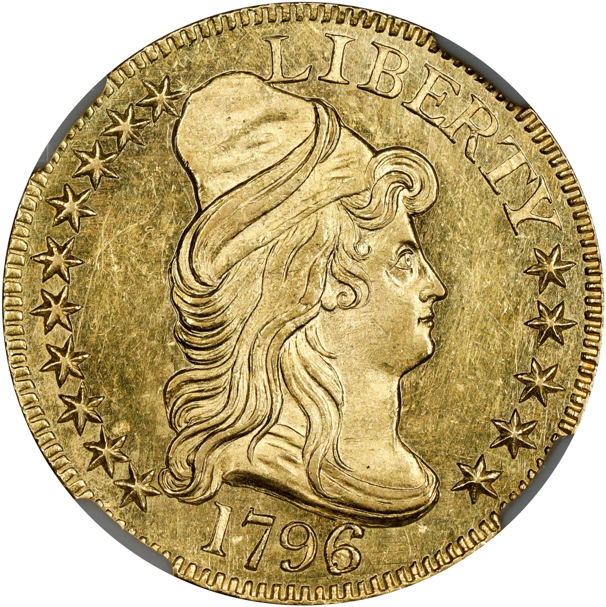 image for: 1796/5 Capped Bust Right Half Eagle. BD-1. Rarity-4+. MS-63 (NGC).