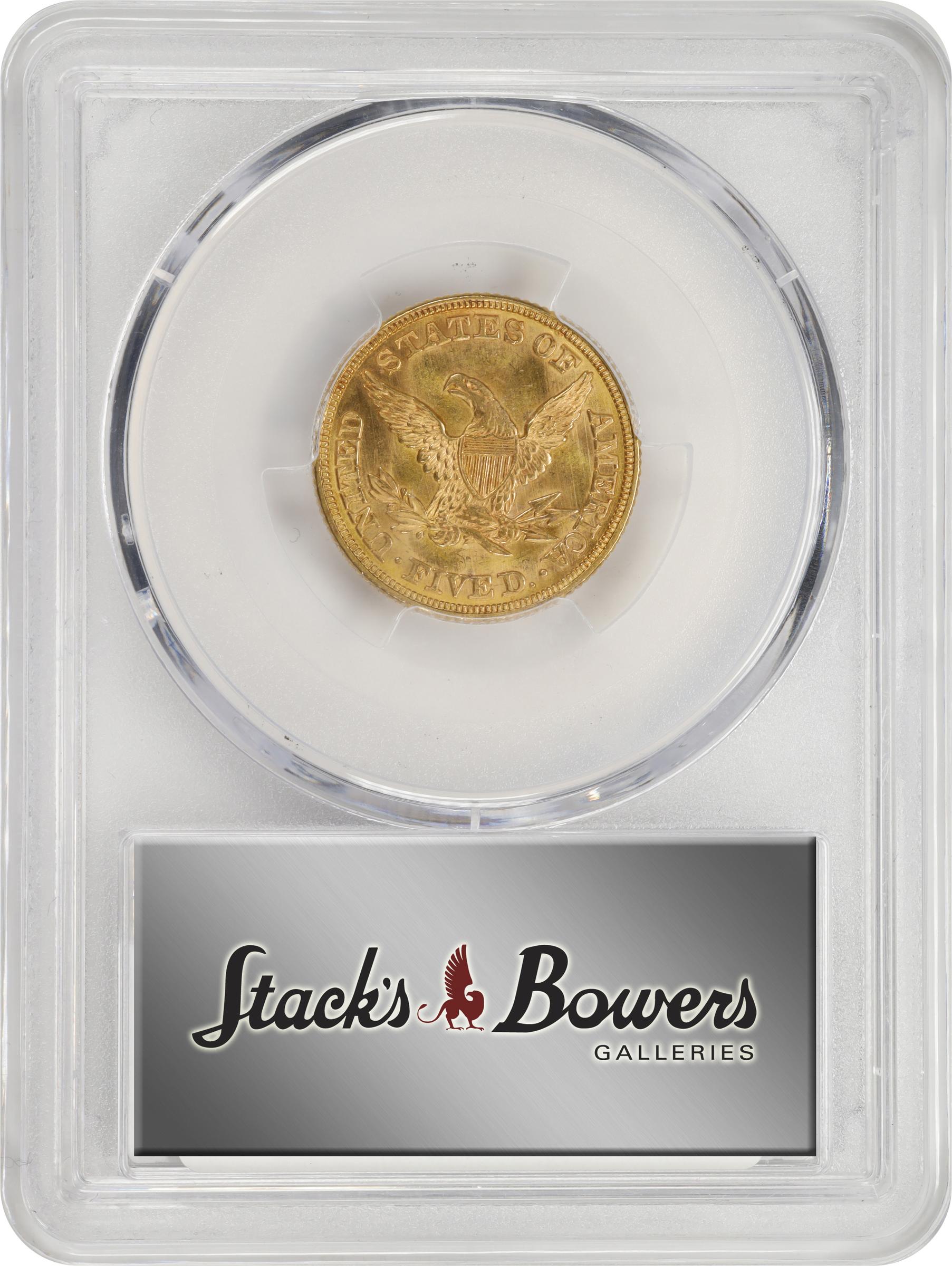 image for: 1858 Liberty Head Half Eagle. MS-66 (PCGS). CMQ.