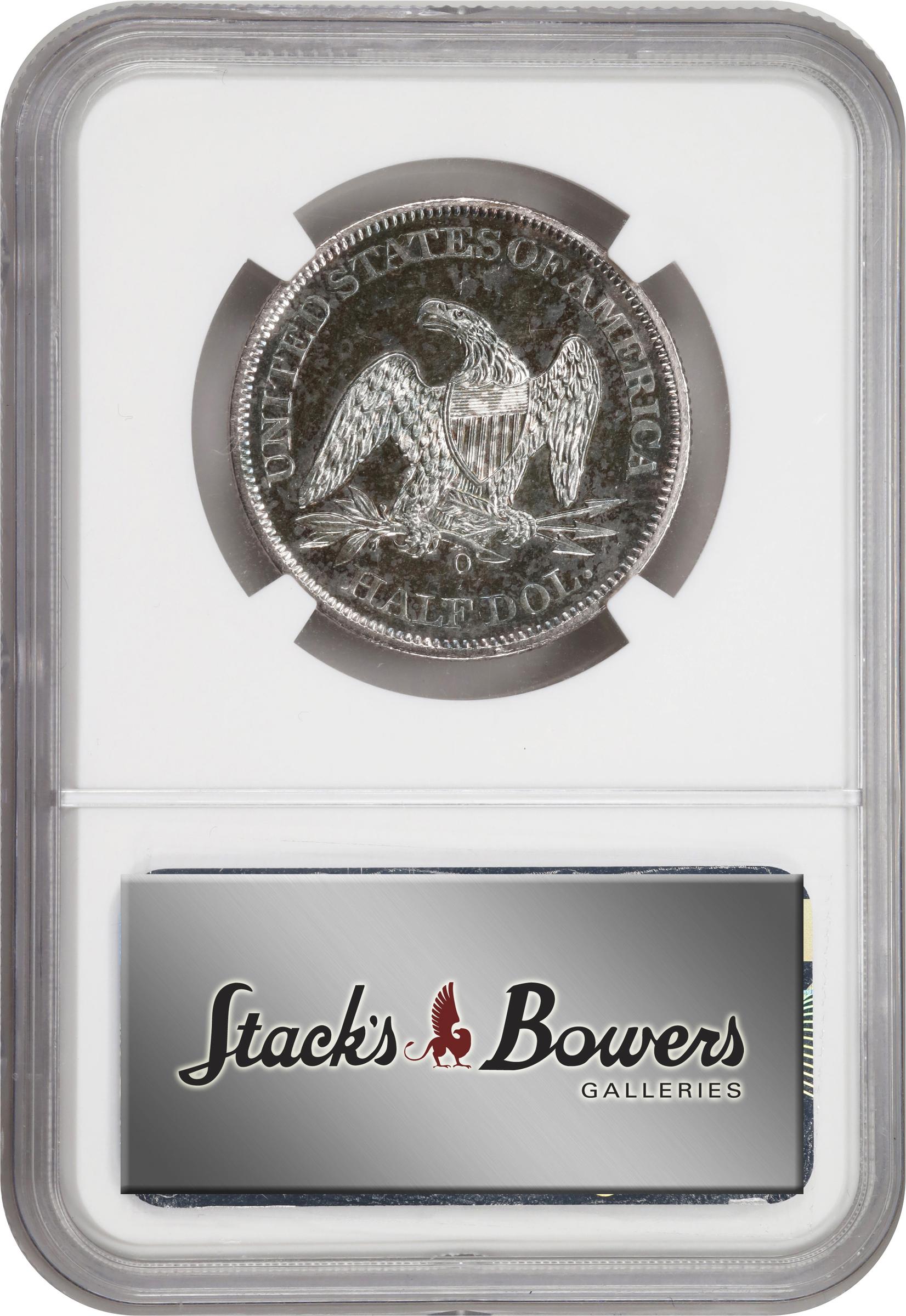 image for: 1861-O Liberty Seated Half Dollar. State of Louisiana Issue. W-04. Rarity-7+ as a Specimen. Specimen-62+ (NGC).