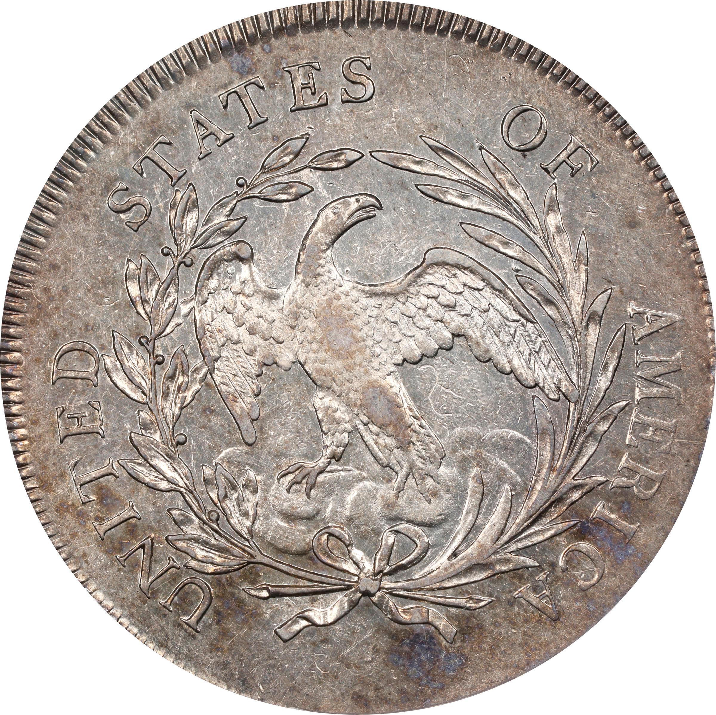 image for: 1796 Draped Bust Silver Dollar. BB-63, B-2. Rarity-4. Small Date, Small Letters. AU-55 (PCGS).