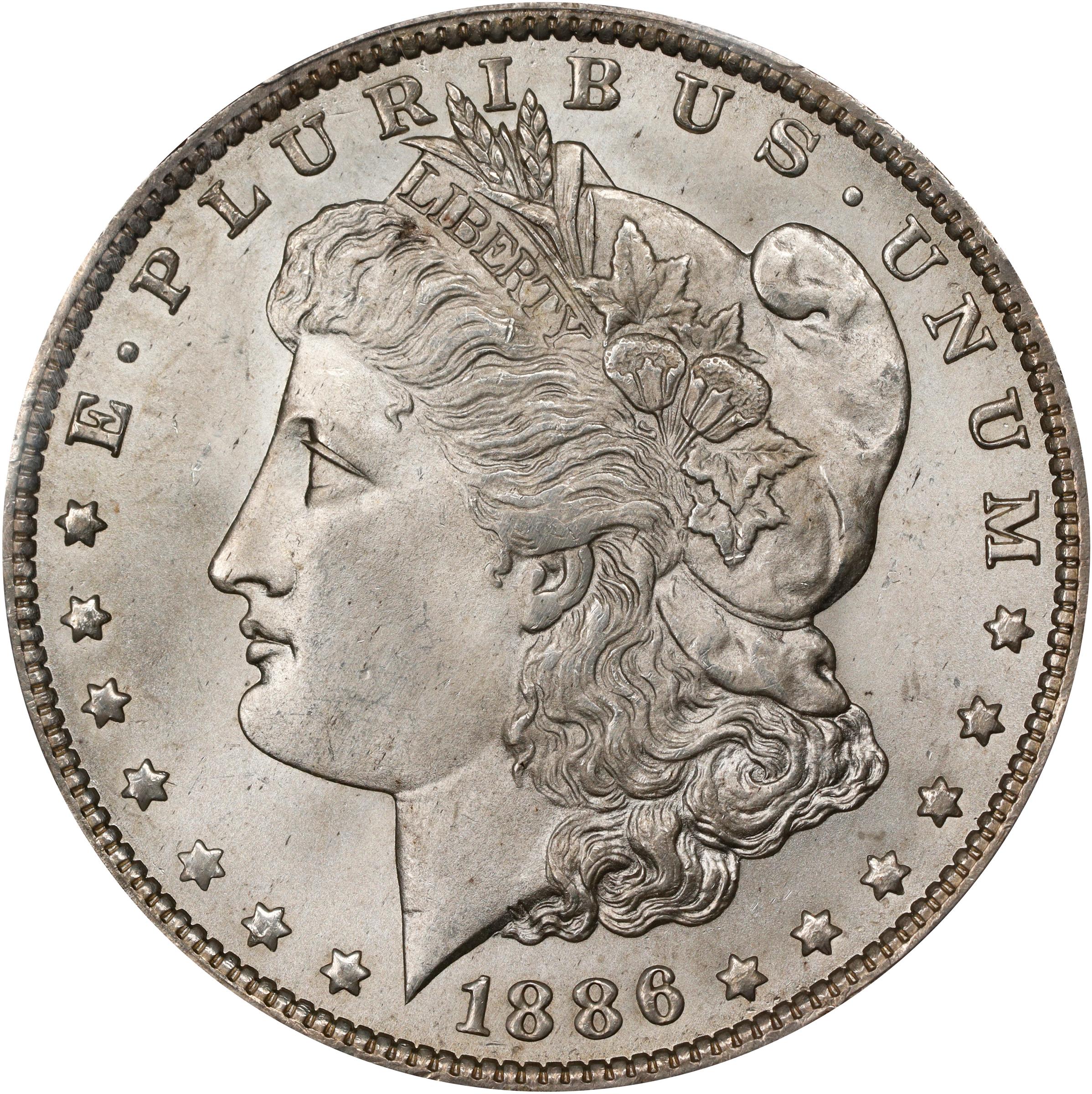 1886-O Morgan Silver Dollar. MS-65+ (PCGS). CAC.