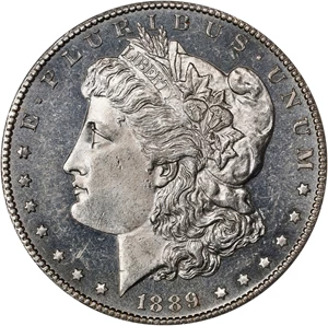 image for: 1889-CC Morgan Silver Dollar. MS-63 DPL (NGC).