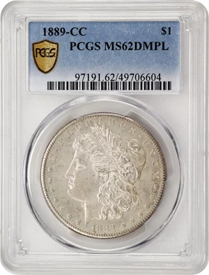 image for: 1889-CC Morgan Silver Dollar. MS-62 DMPL (PCGS).
