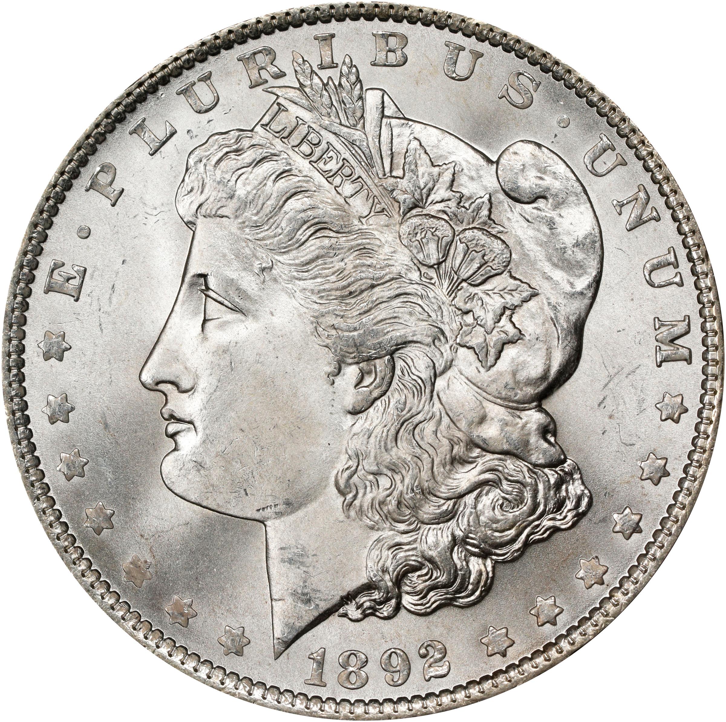1892 Morgan Silver Dollar. MS-66 (PCGS). CMQ