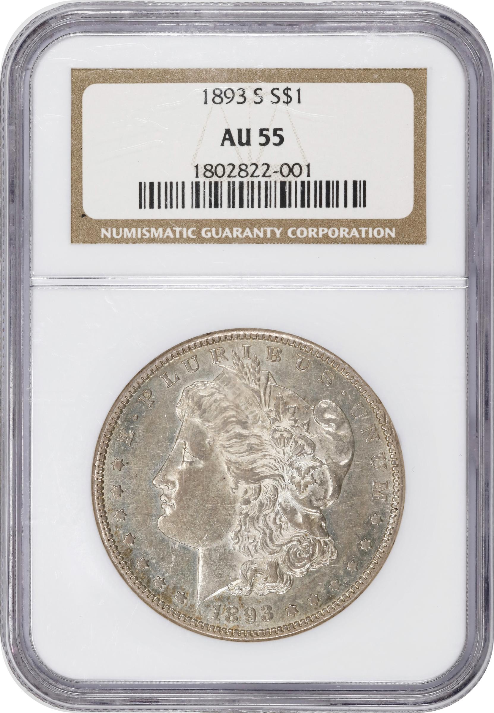 1893-S $1 AU55 thumbnail 3