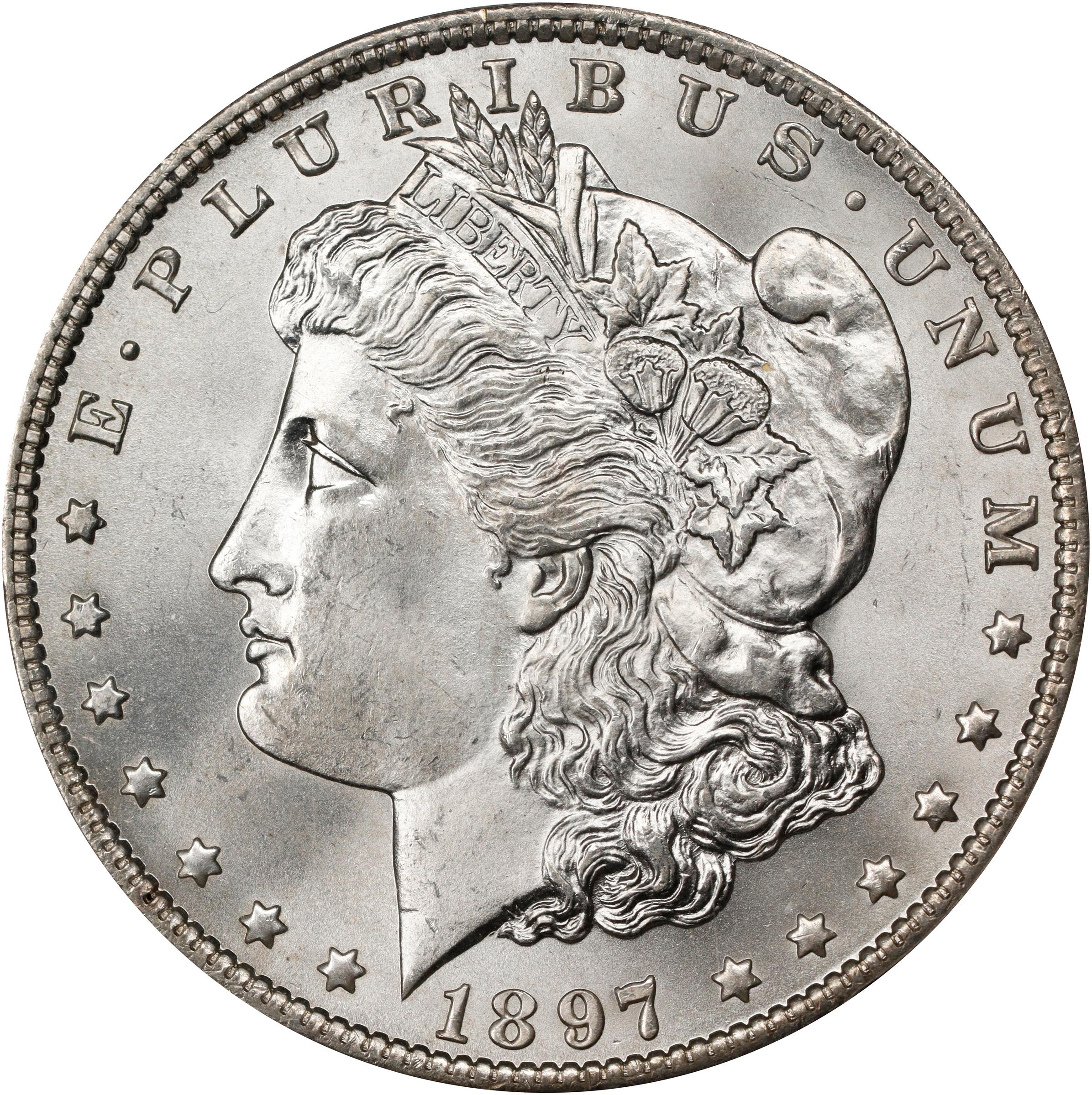 1897-O Morgan Silver Dollar. MS-66+ (PCGS). CAC.