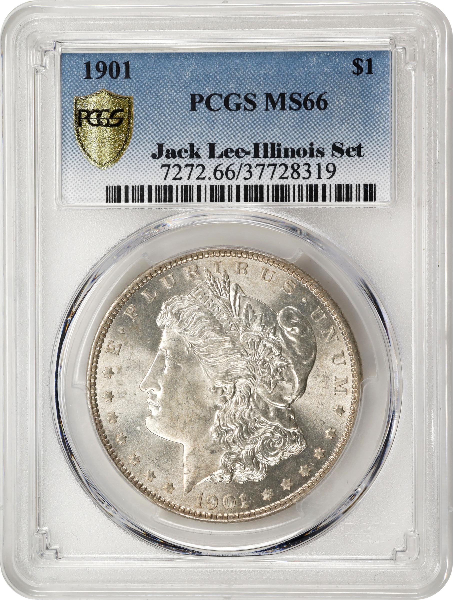 1901 $1 MS66 CAC thumbnail 3