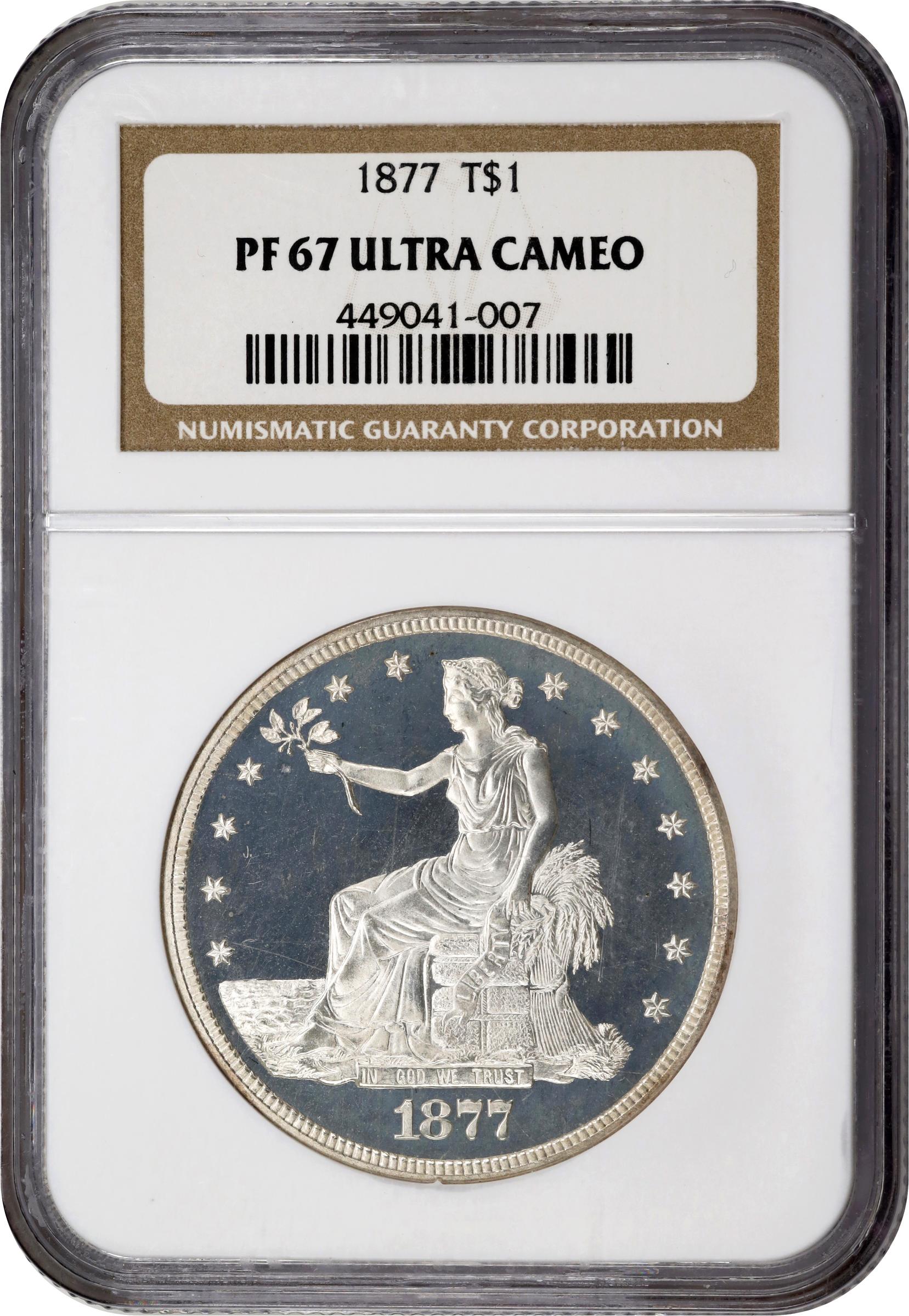image for: 1877 Trade Dollar. Proof-67 Ultra Cameo (NGC).