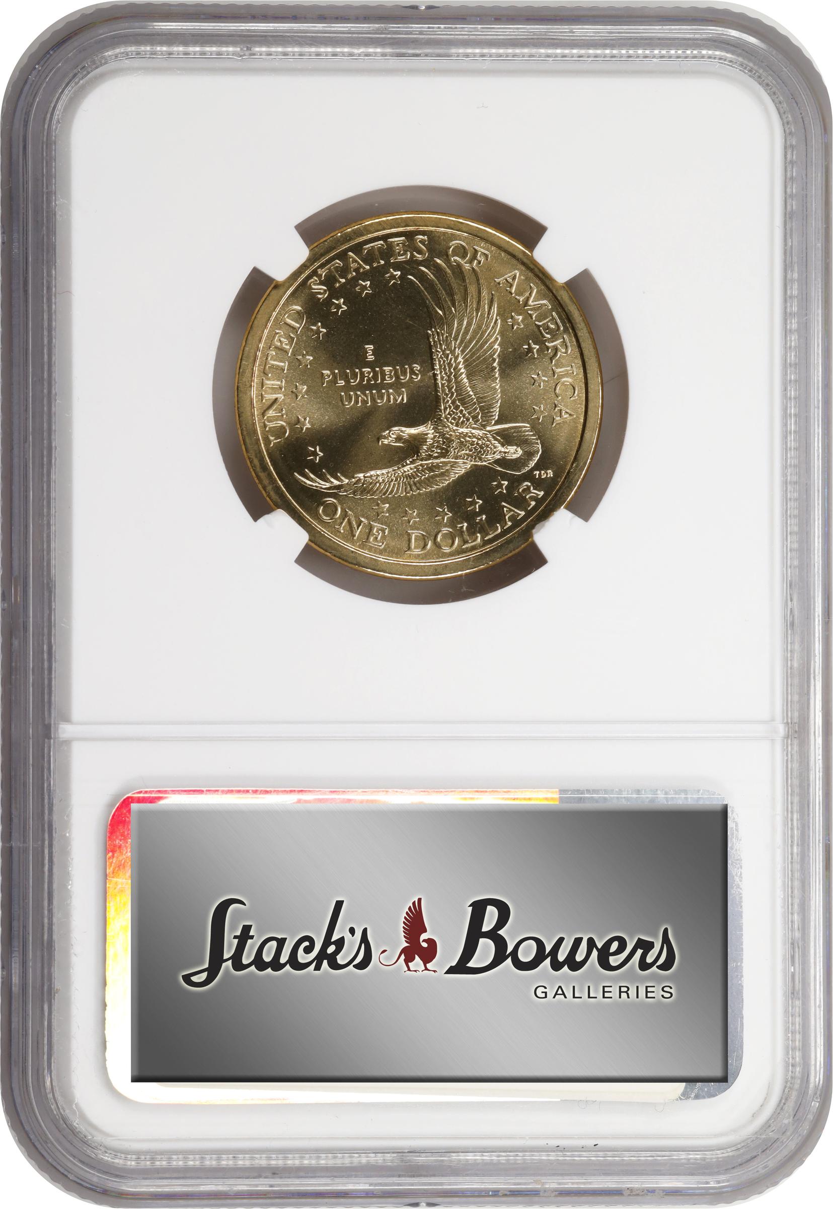 image for: 2000-P Sacagawea "Cheerios" Dollar. FS-902. Boldly Detailed Tail Feathers. MS-69 (NGC).