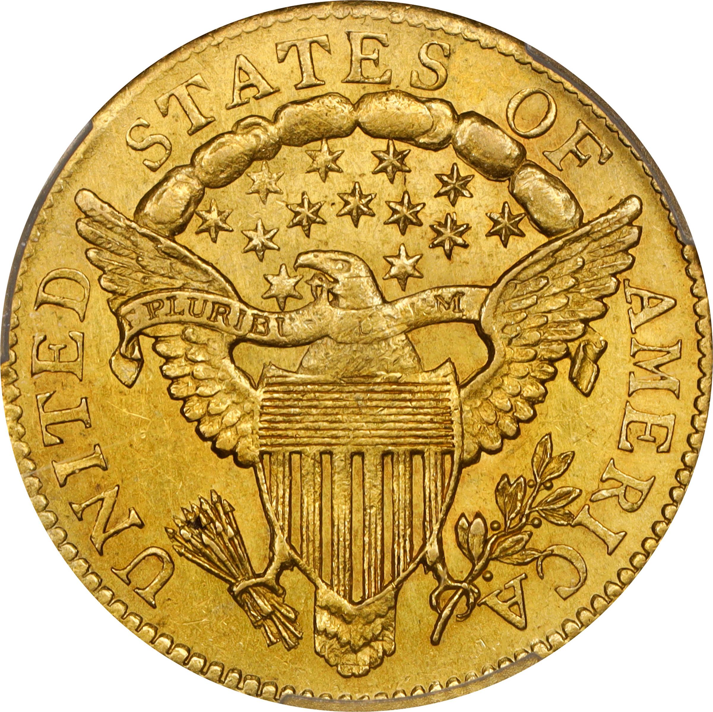 image for: 1805 Capped Bust Right Quarter Eagle. BD-1. Rarity-4. MS-63 (PCGS).