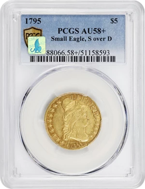 image for: 1795 Capped Bust Right Half Eagle. Small Eagle. BD-6. Rarity-5. Second S/D in STATES. AU-58+ (PCGS). CMQ.