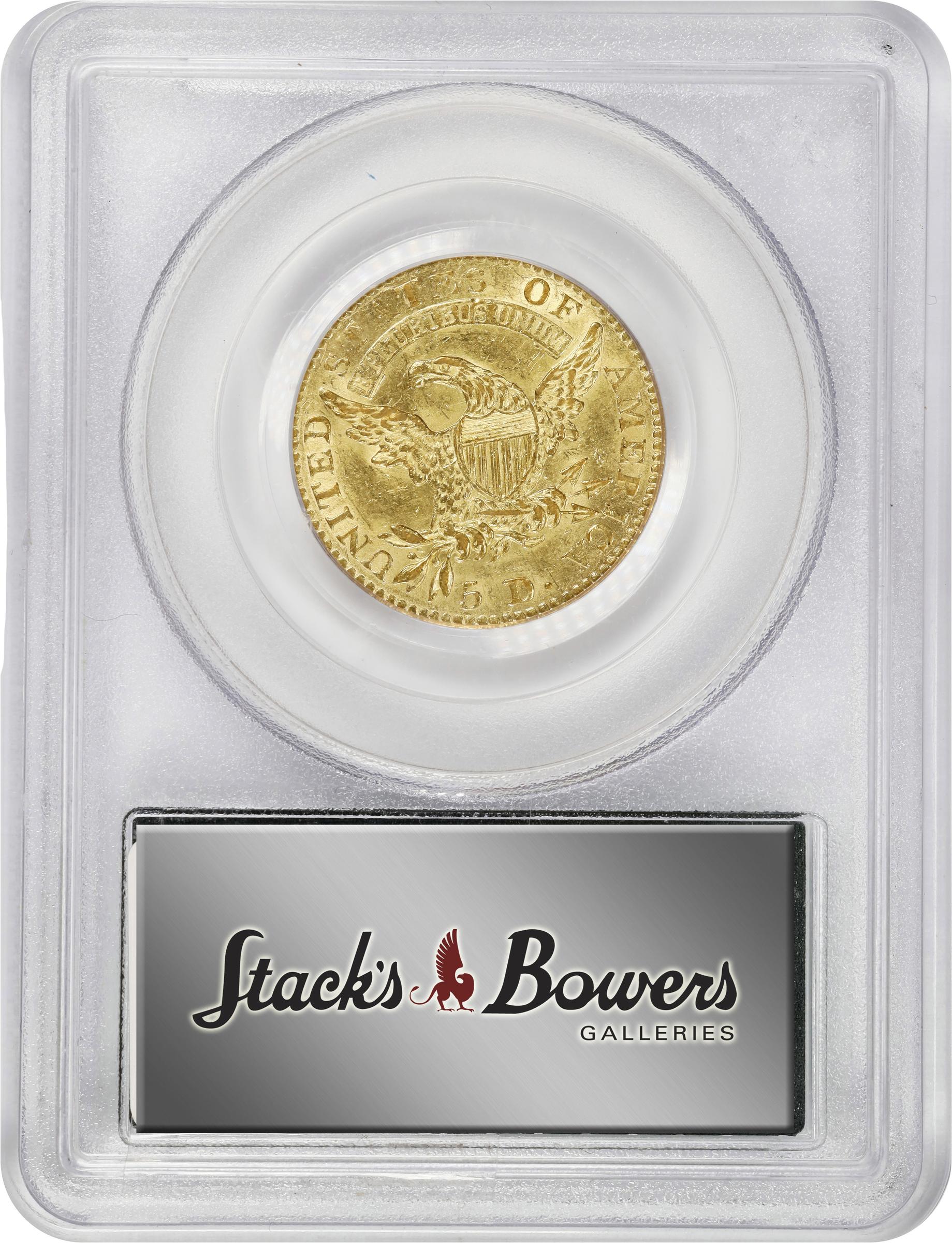 image for: 1814/3 Capped Head Left Half Eagle. BD-1. Rarity-4+. AU-58 (PCGS). CMQ. OGH.